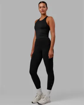 Flow Shelf Bra Performance Tank - Black