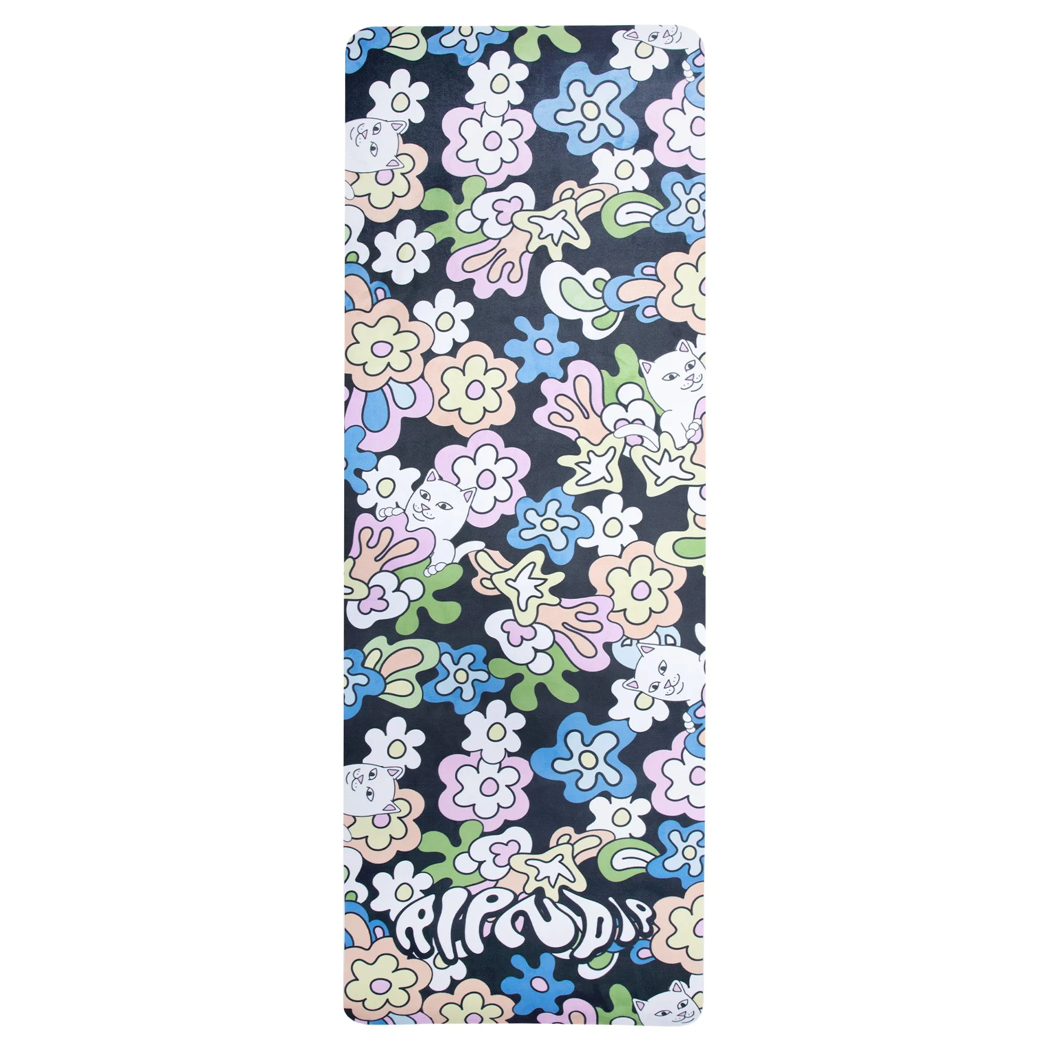 Flower Child Yoga Mat (Black)