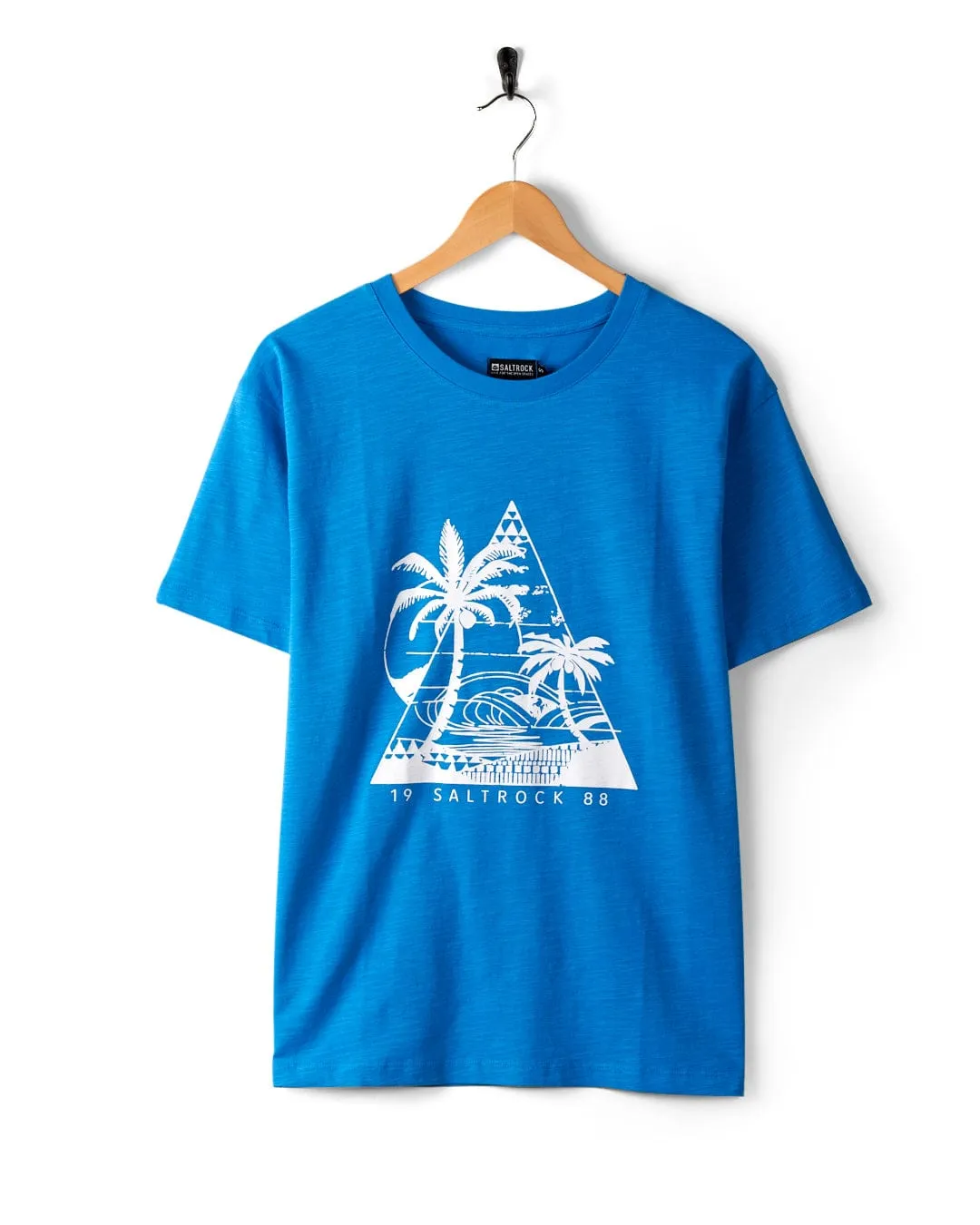 Geo Beach Mono - Womens T-Shirt - Blue