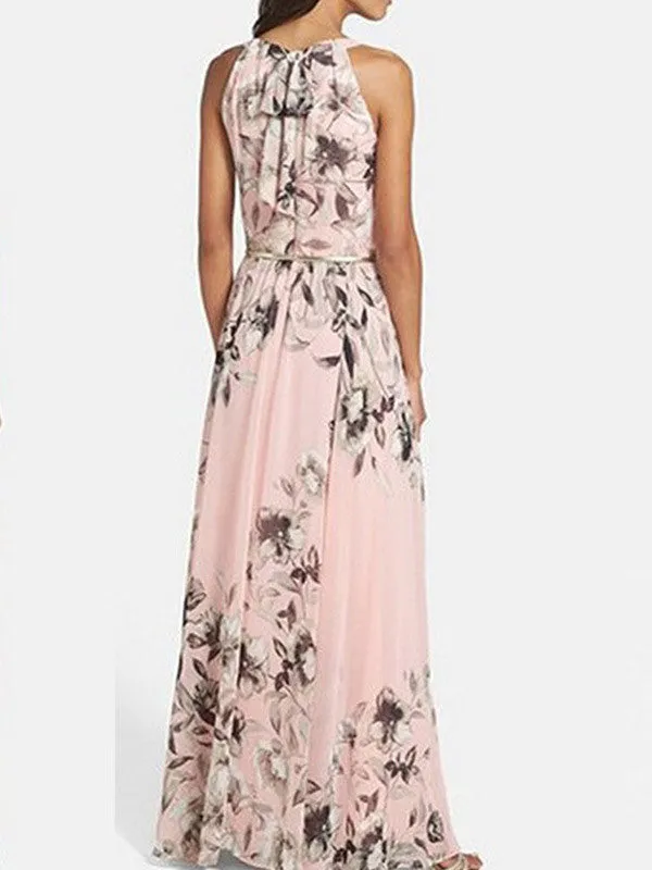 Go Long Pink Floral Dress