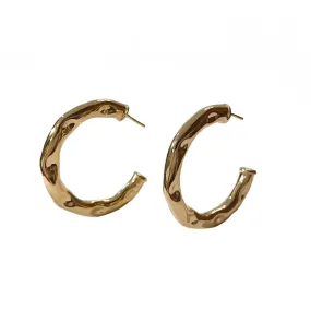 Gold Filled Wavy Open Hoops