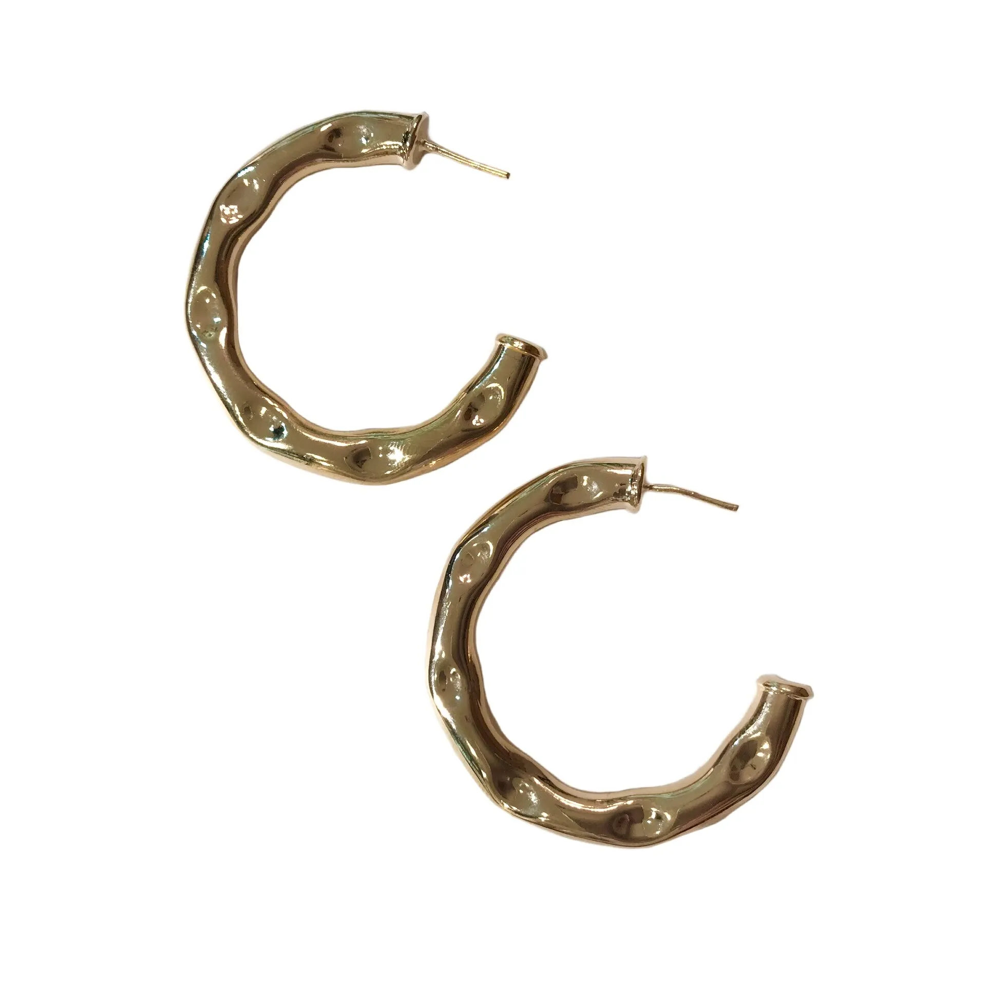 Gold Filled Wavy Open Hoops