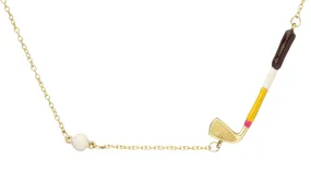 GOLF PELOTA YELLOW NECKLACE