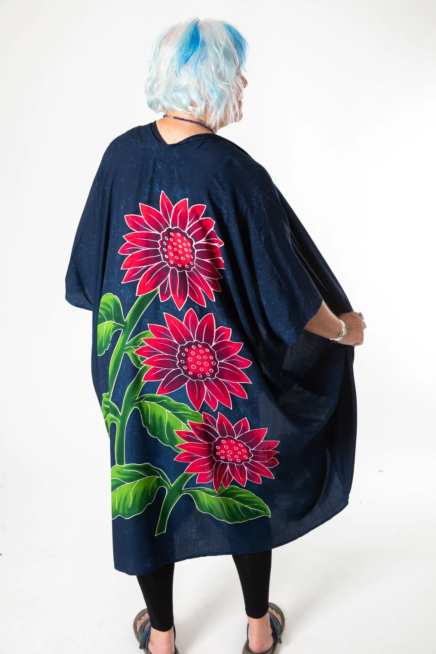 Hand Painted Floral Batik Kimono