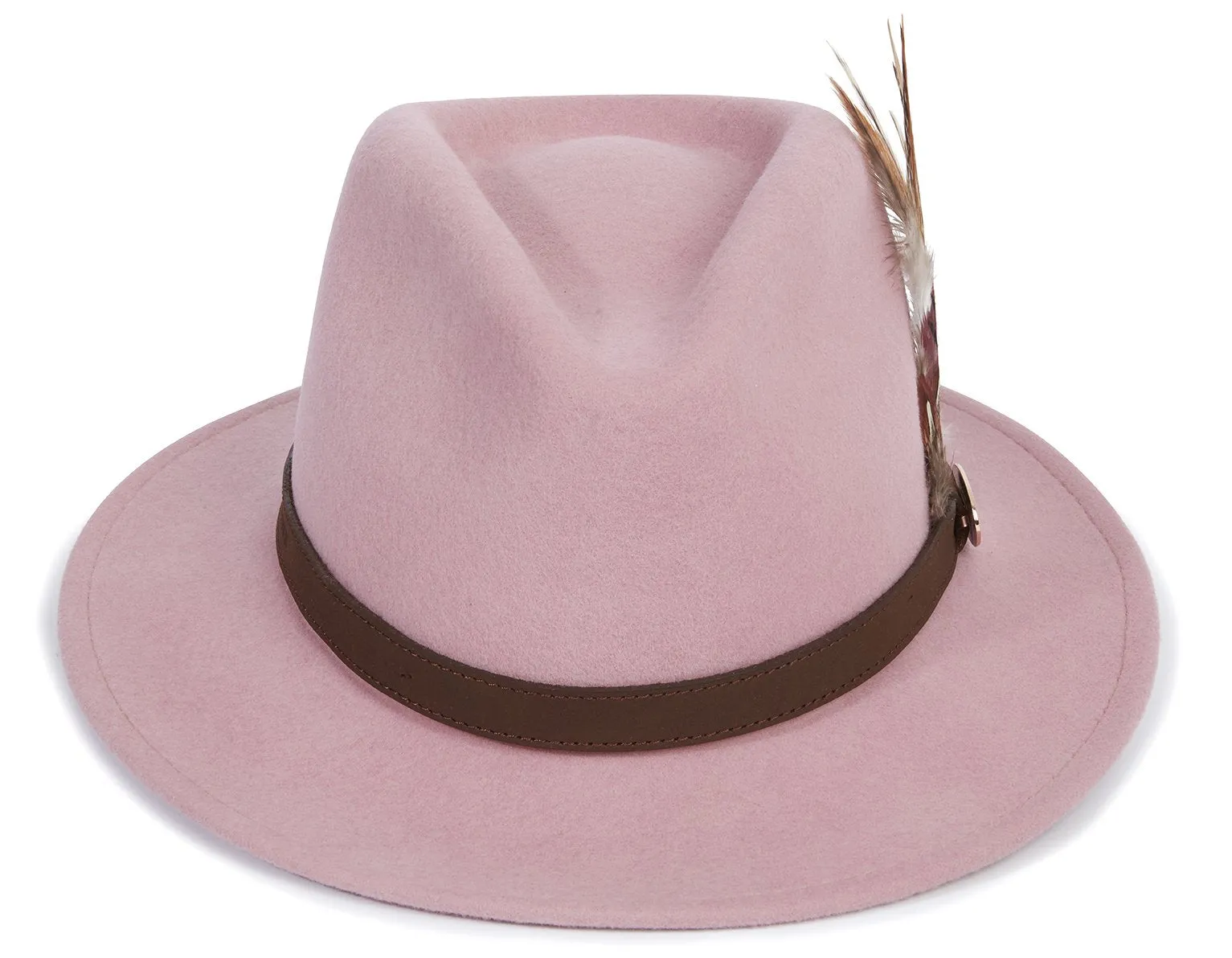 Hicks & Brown Suffolk Fedora - Side Gamebird Feather