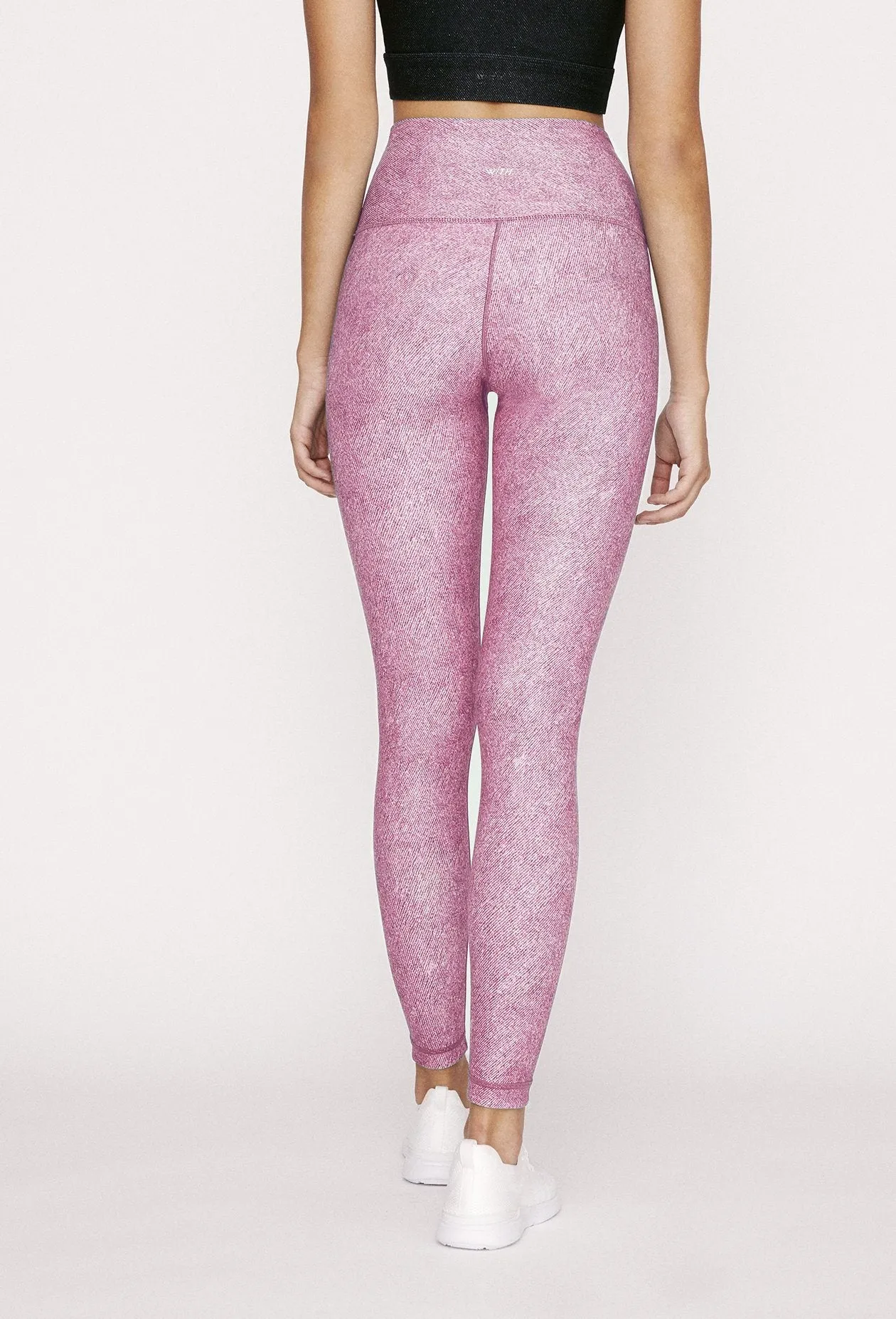 High-Waist Reversible Legging Pink Derby Stripe