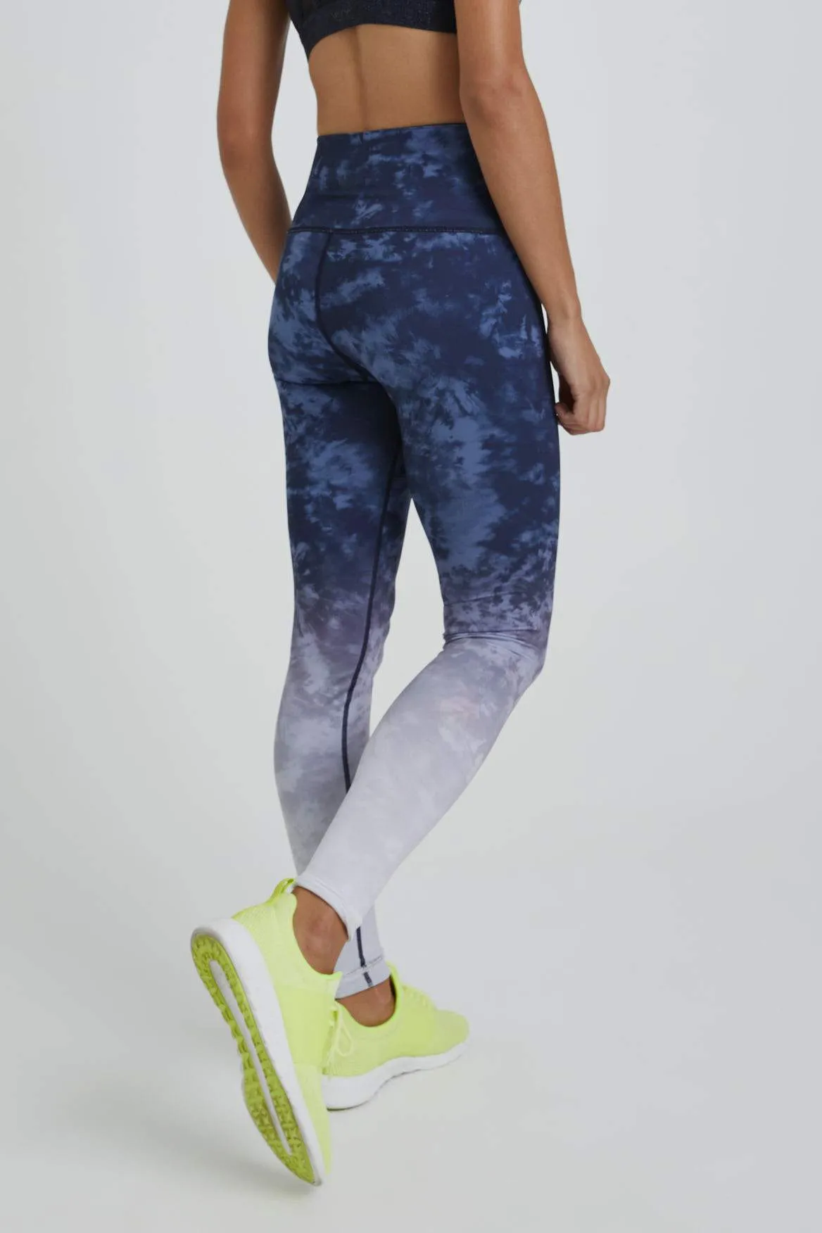 High Waist Reversible Leggings Indigo Roller Girl