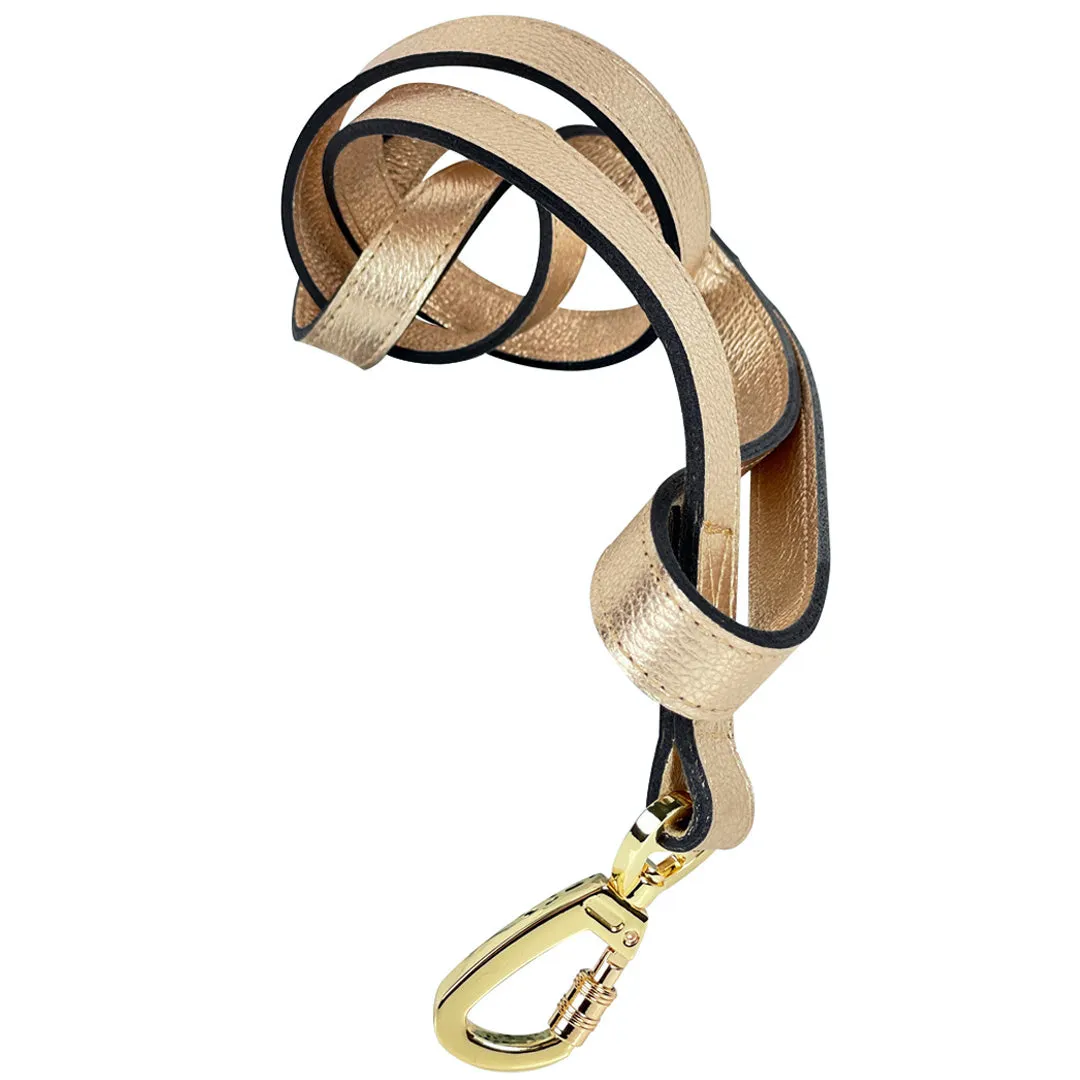 Horse & Hound Dog Leash in Metallic Gold