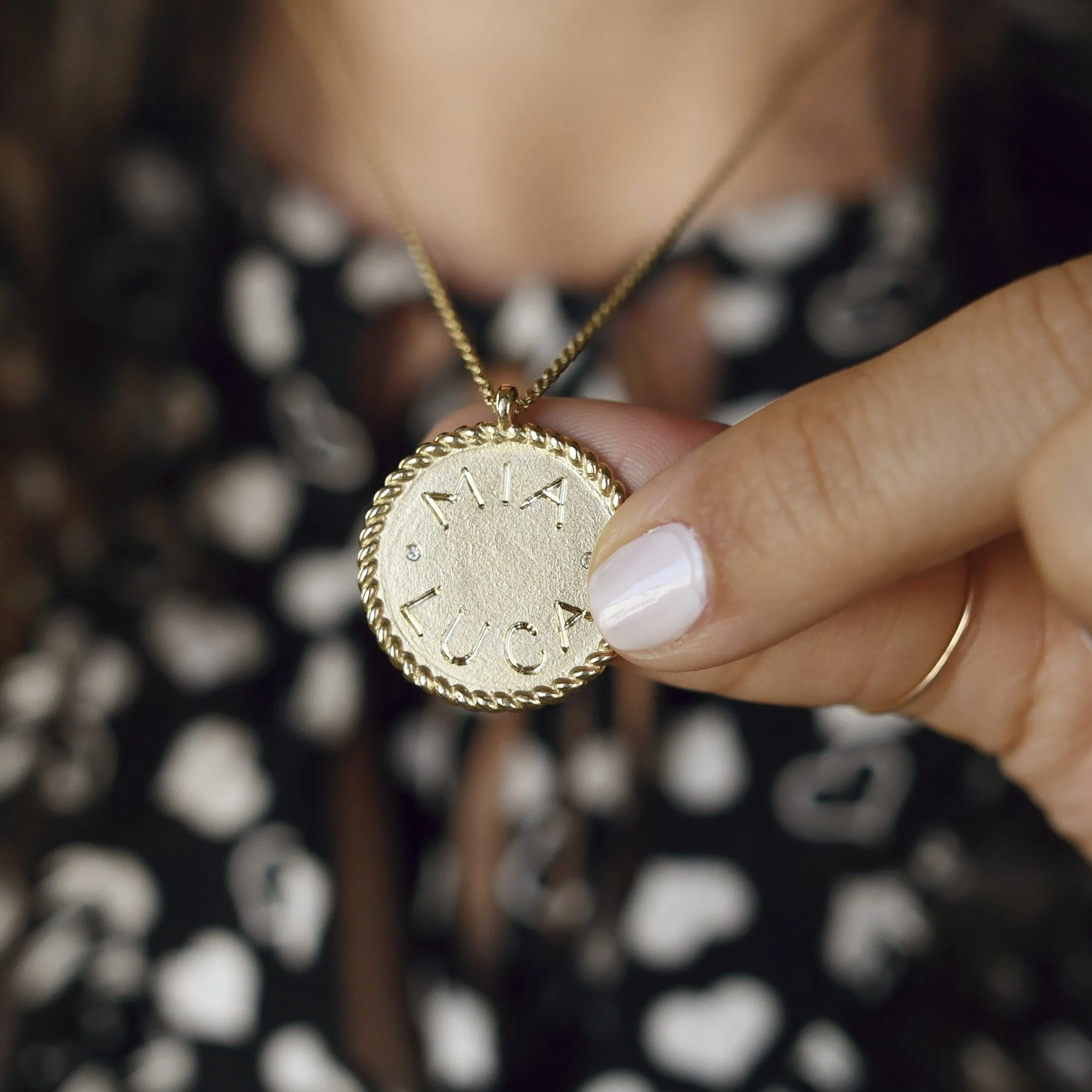 Imperial Disc Pendant Necklace