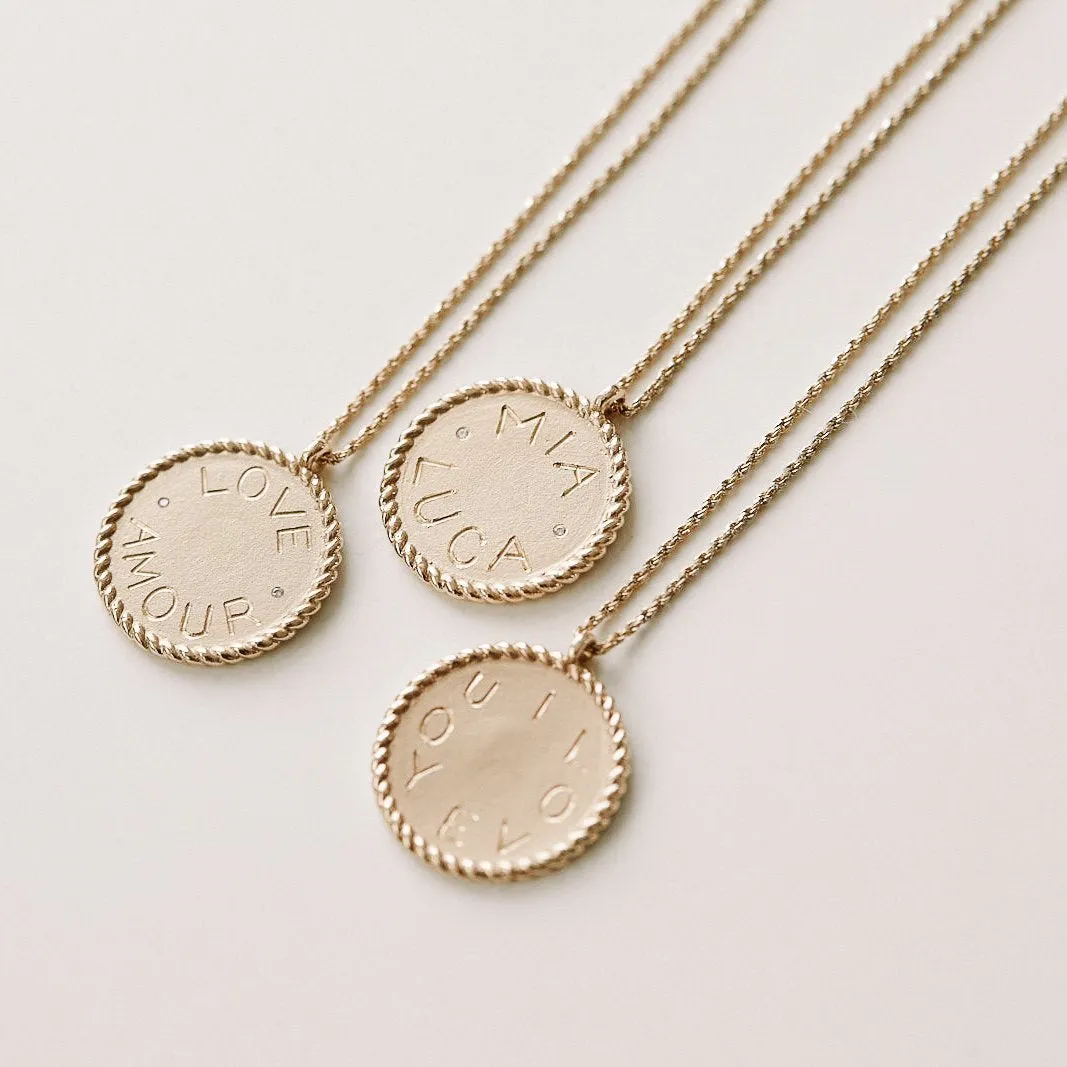 Imperial Disc Pendant Necklace