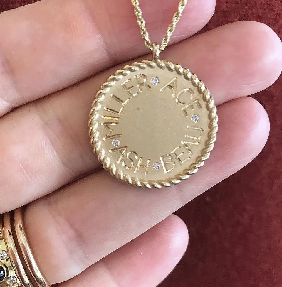 Imperial Disc Pendant Necklace