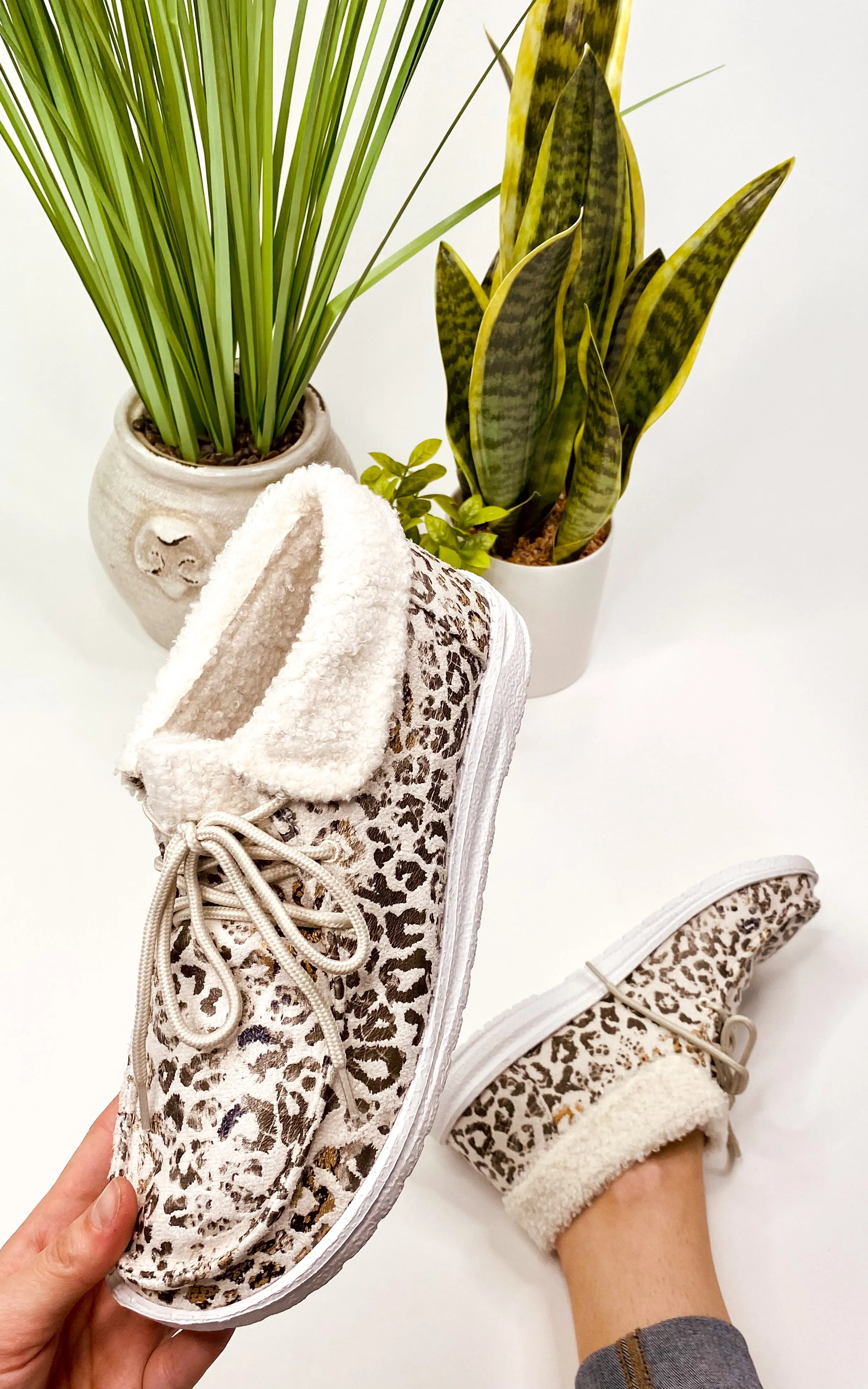 Jazlyn Sneakers in Cream Leopard