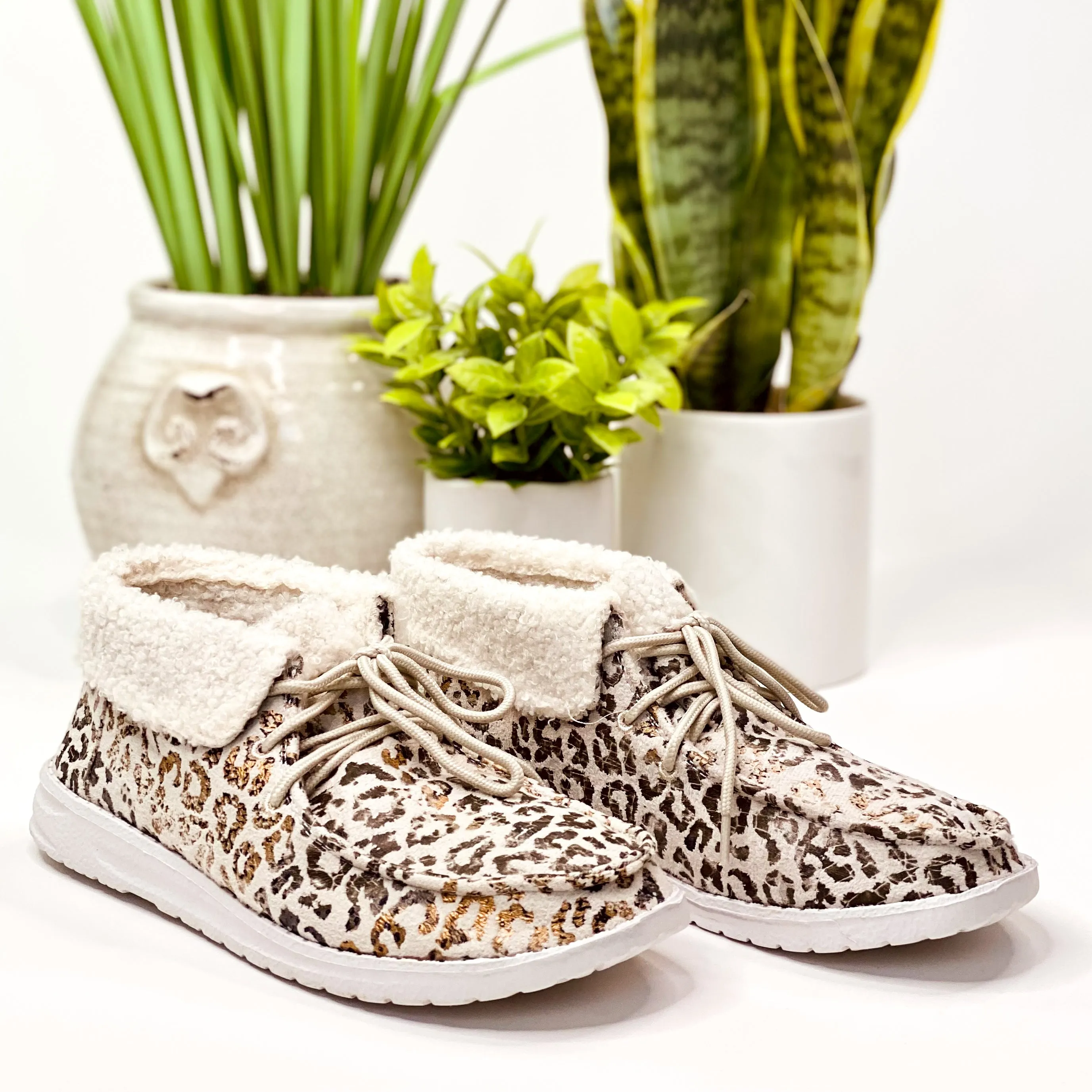 Jazlyn Sneakers in Cream Leopard