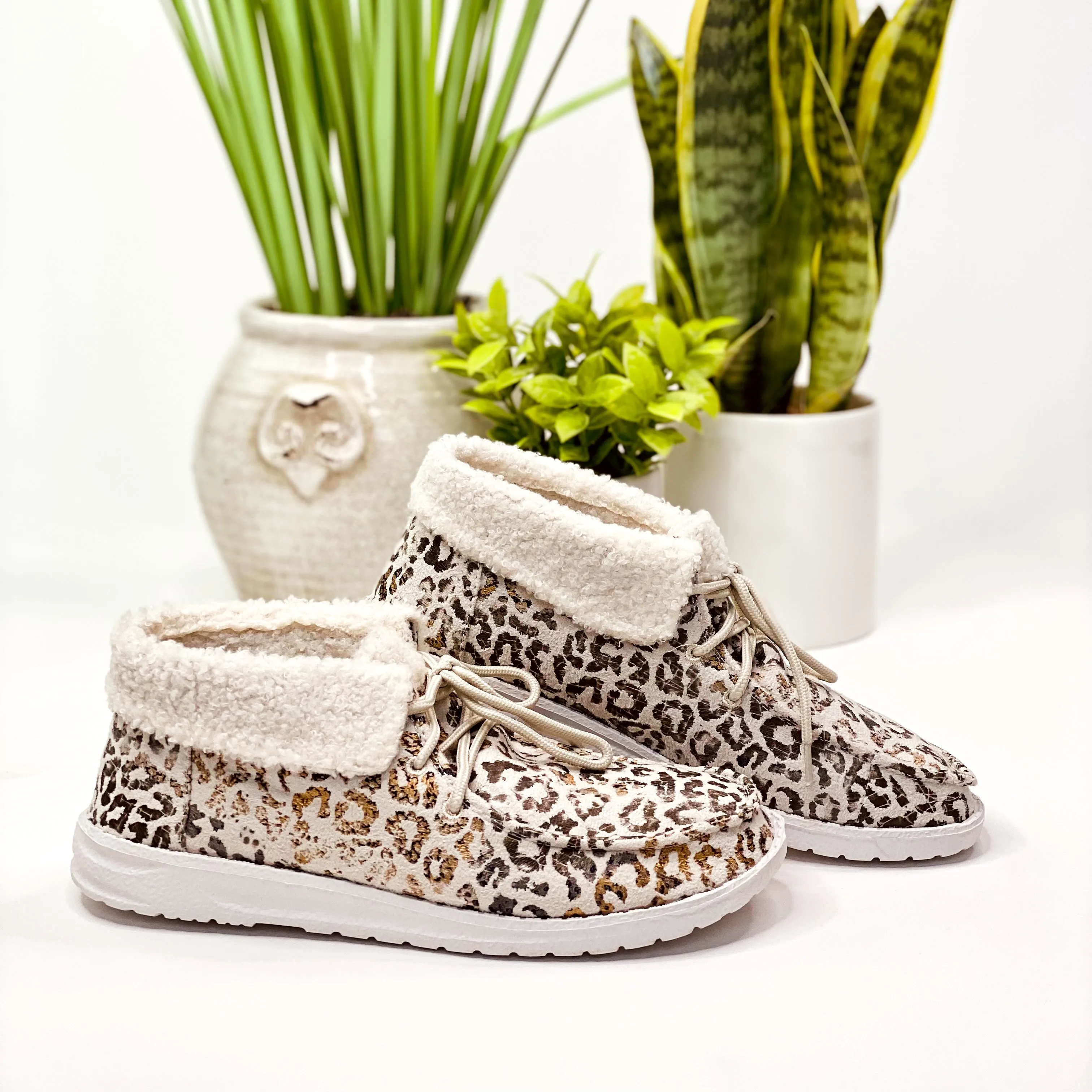 Jazlyn Sneakers in Cream Leopard