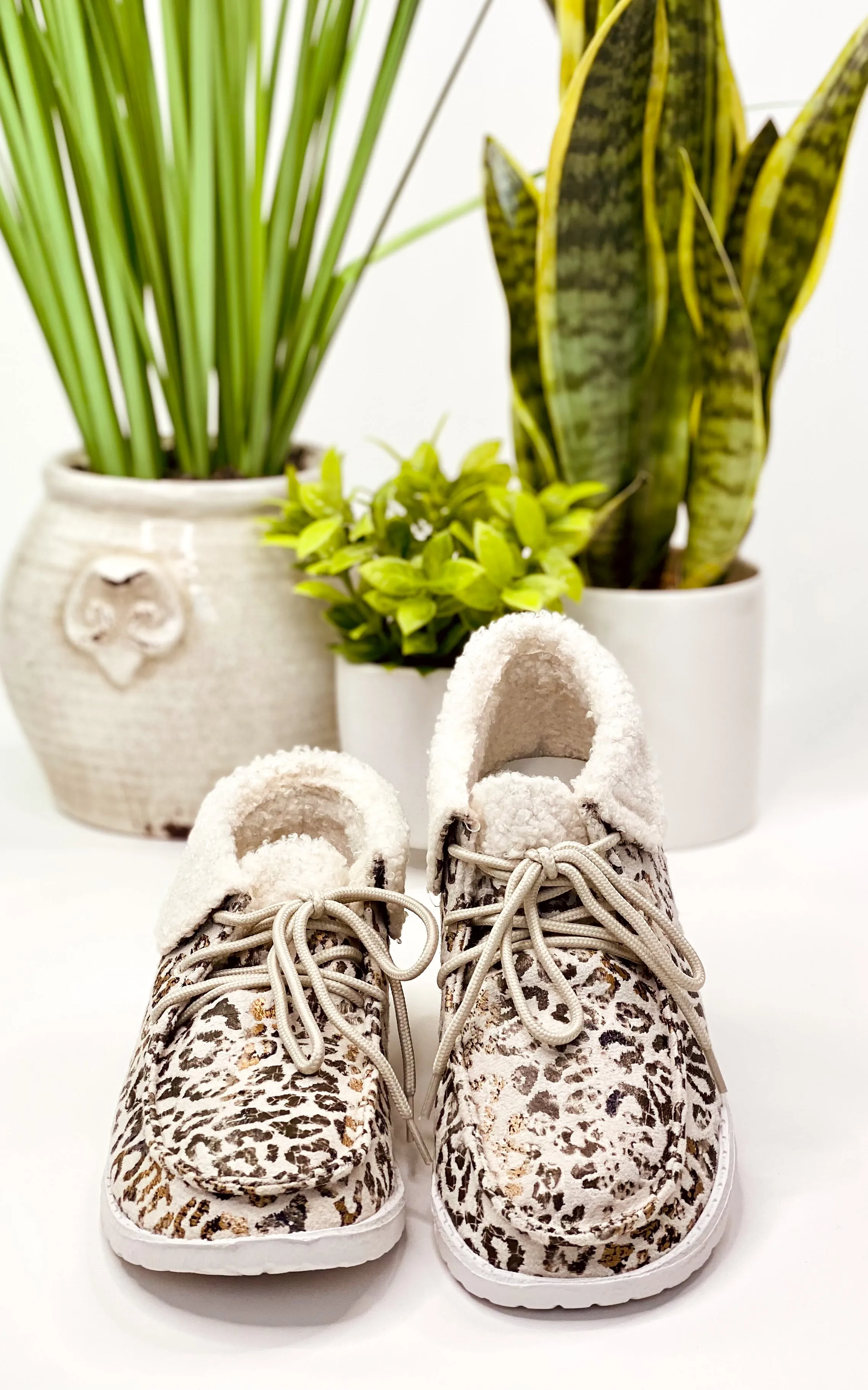 Jazlyn Sneakers in Cream Leopard