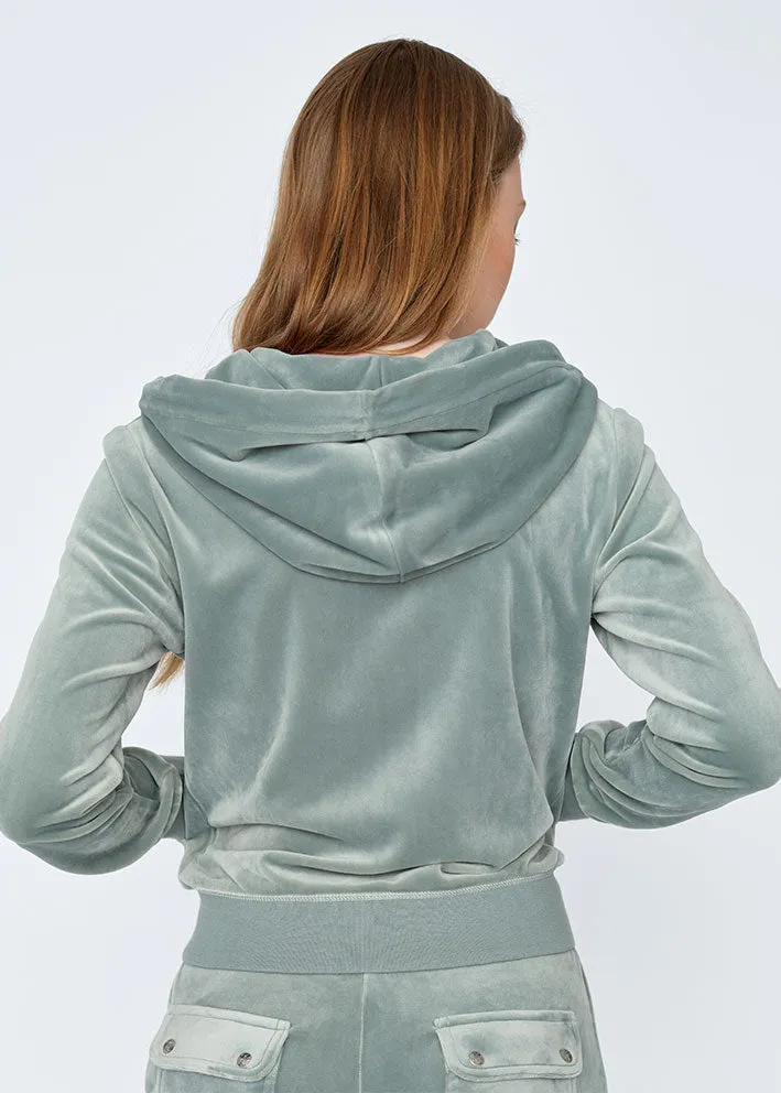 Juicy Couture Robertson Classic Velour Hoodie - chinois green