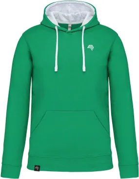 KRB K446 ― Bi-Color Hoodie Sweatshirt - Kelly Grün / Weiß