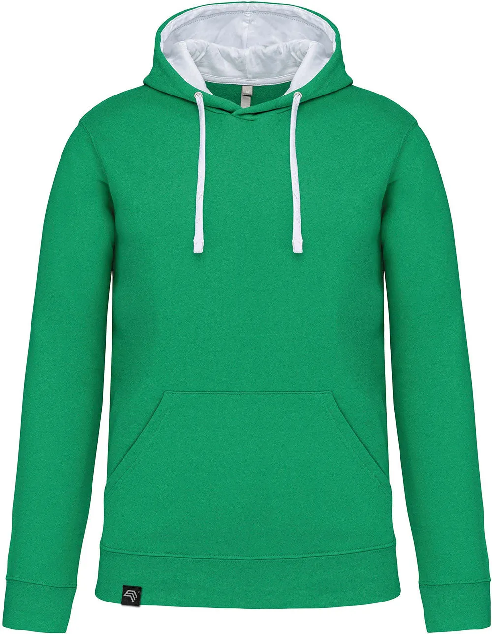 KRB K446 ― Bi-Color Hoodie Sweatshirt - Kelly Grün / Weiß