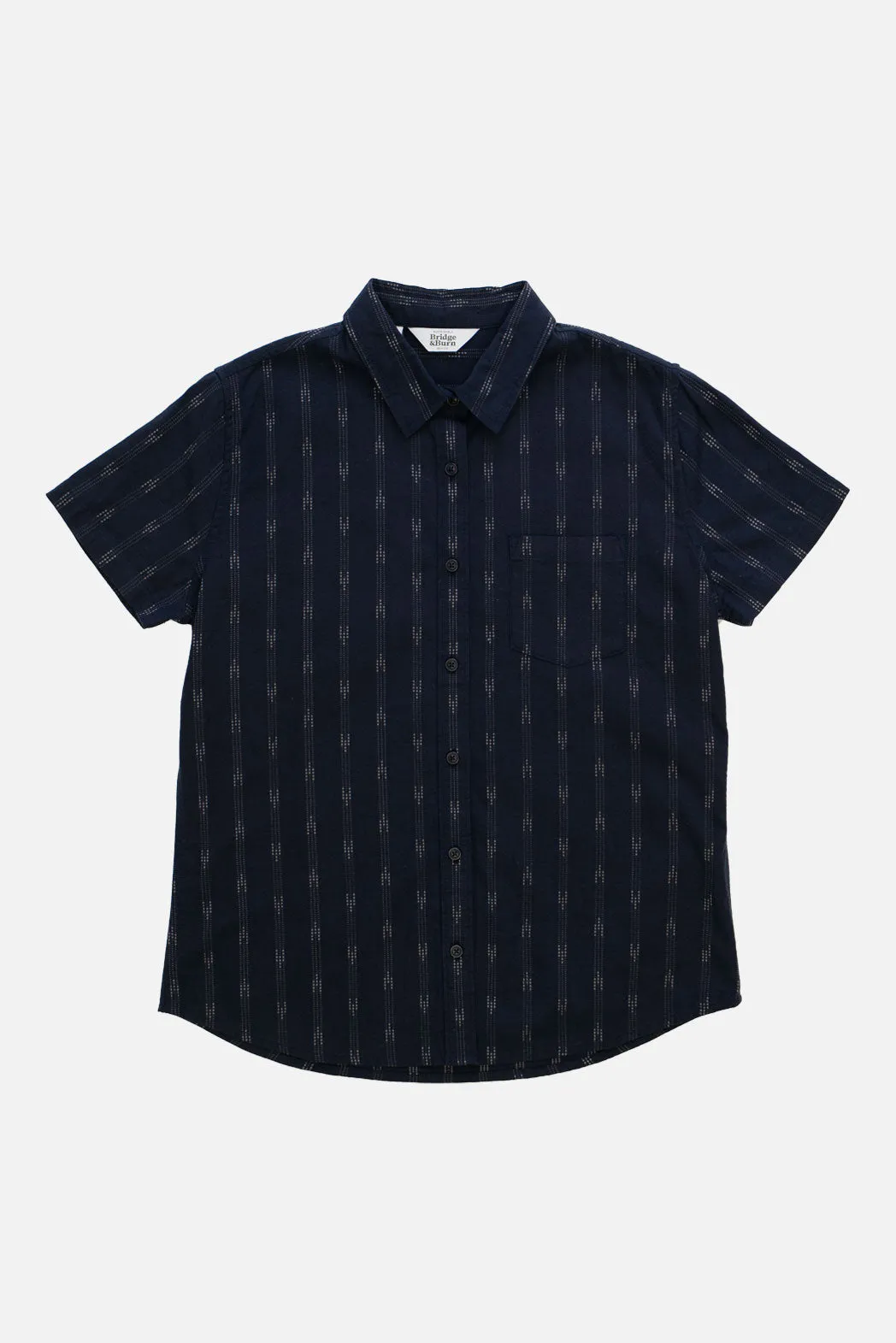 Lana Shirt / Navy Dobby Stripe