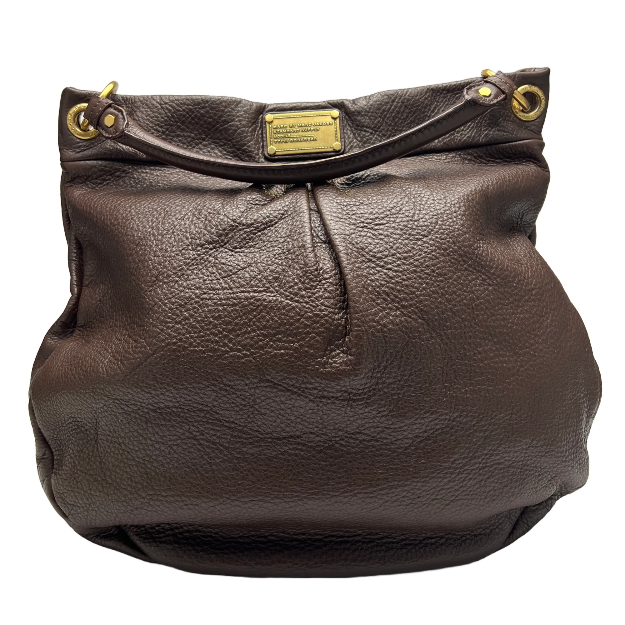 Large Brown Classic Q Hillier Hobo Bag