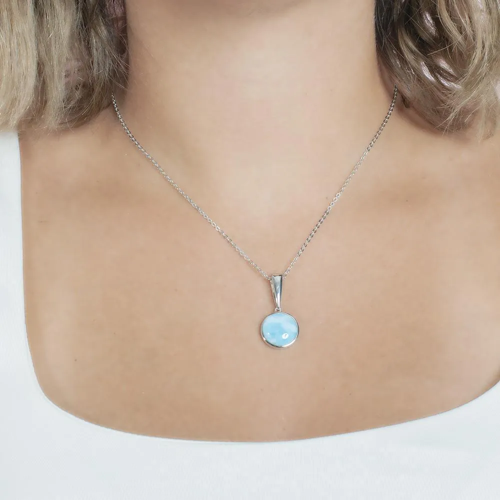 Larimar Circle Pendant