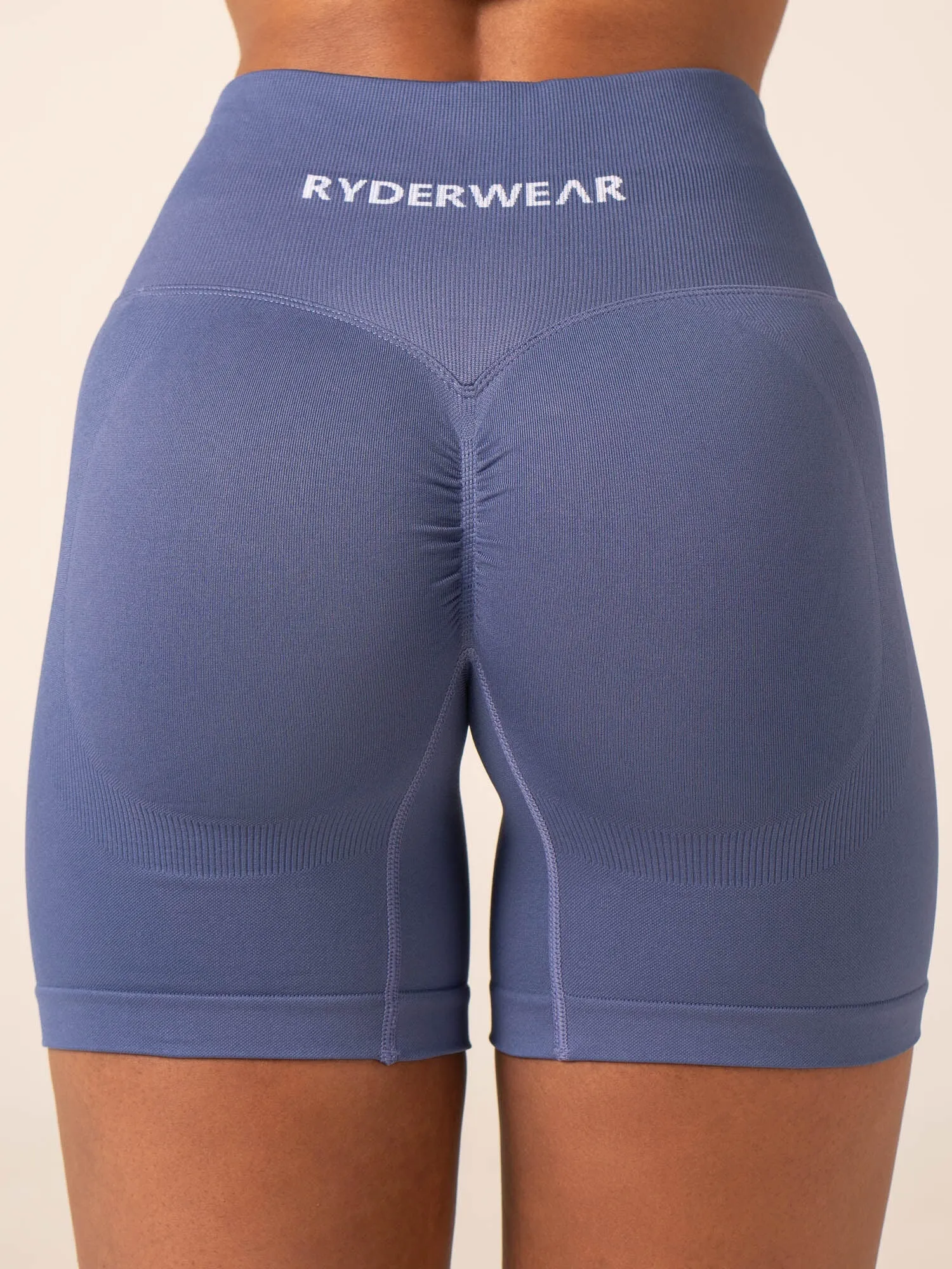 Lift BBL Scrunch Seamless Shorts - Denim Blue