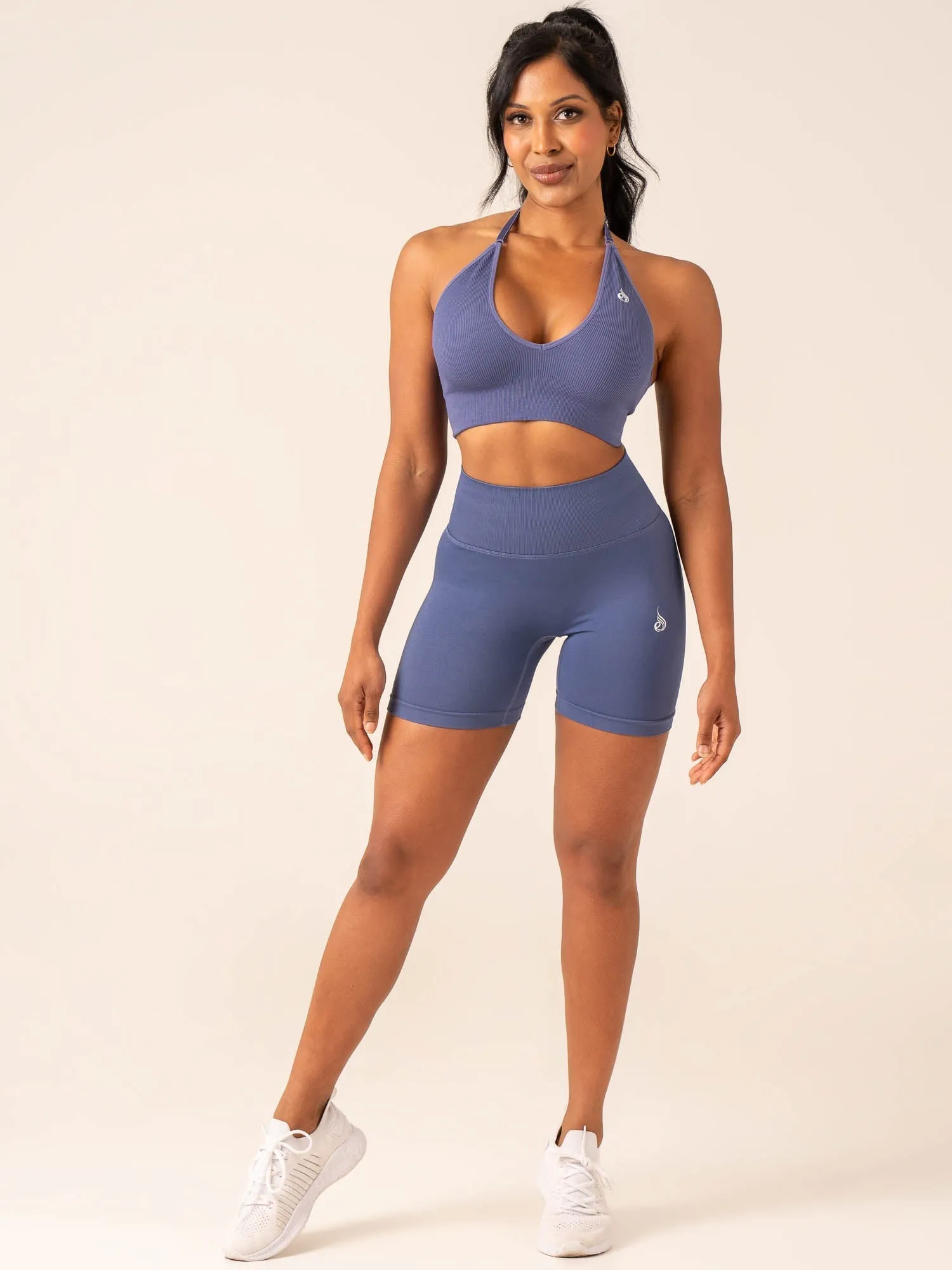 Lift BBL Scrunch Seamless Shorts - Denim Blue