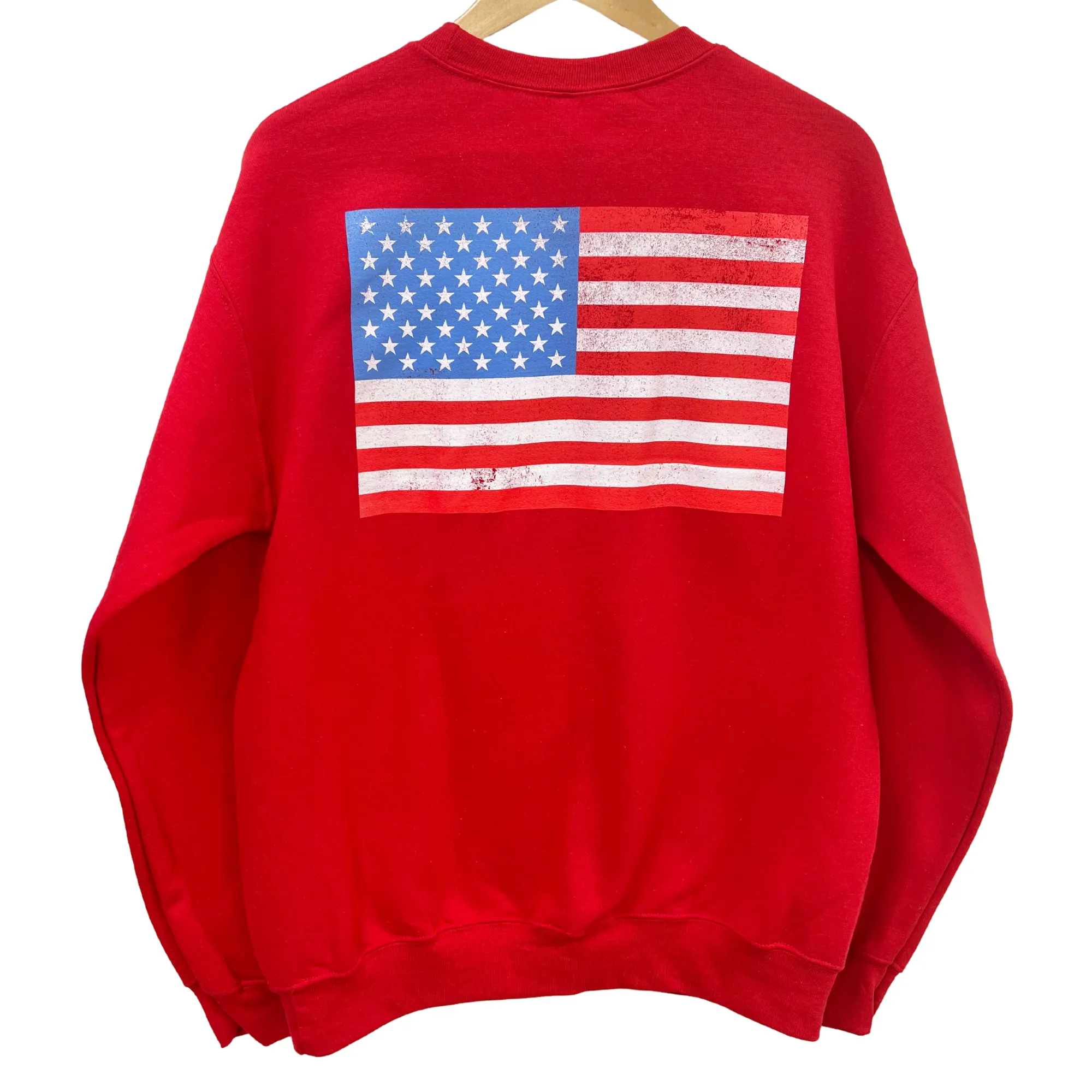 'Loves Jesus & America Too' Unisex Fleece Pullover - Red