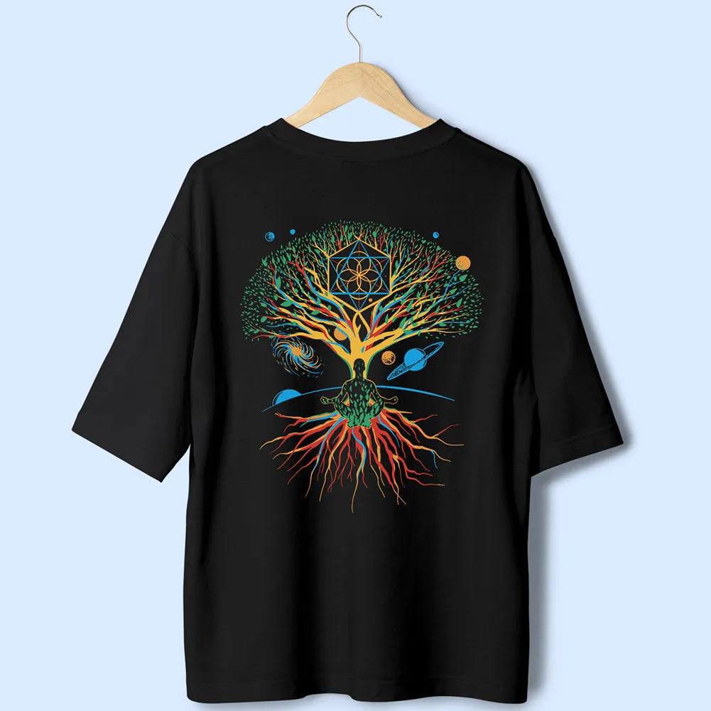 Magical Tree (Back Print) Oversized T-Shirt