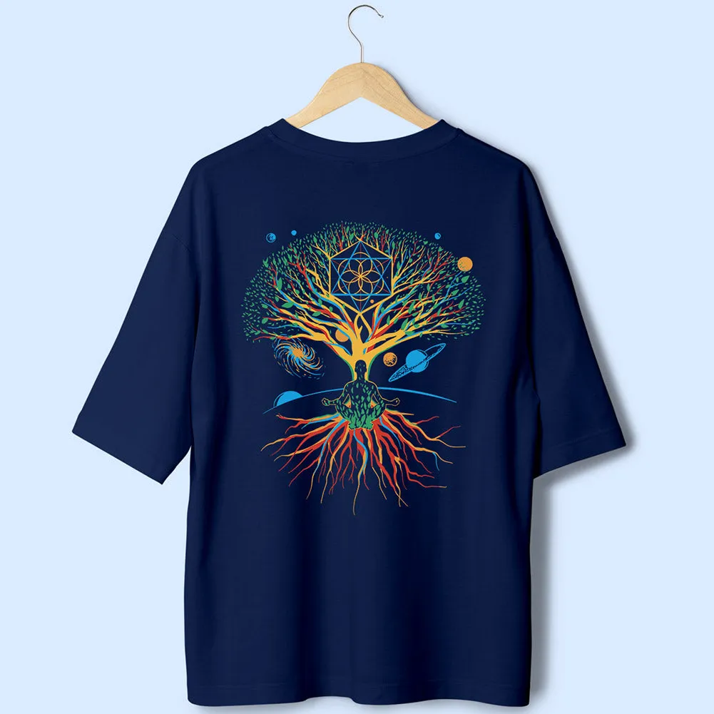 Magical Tree (Back Print) Oversized T-Shirt