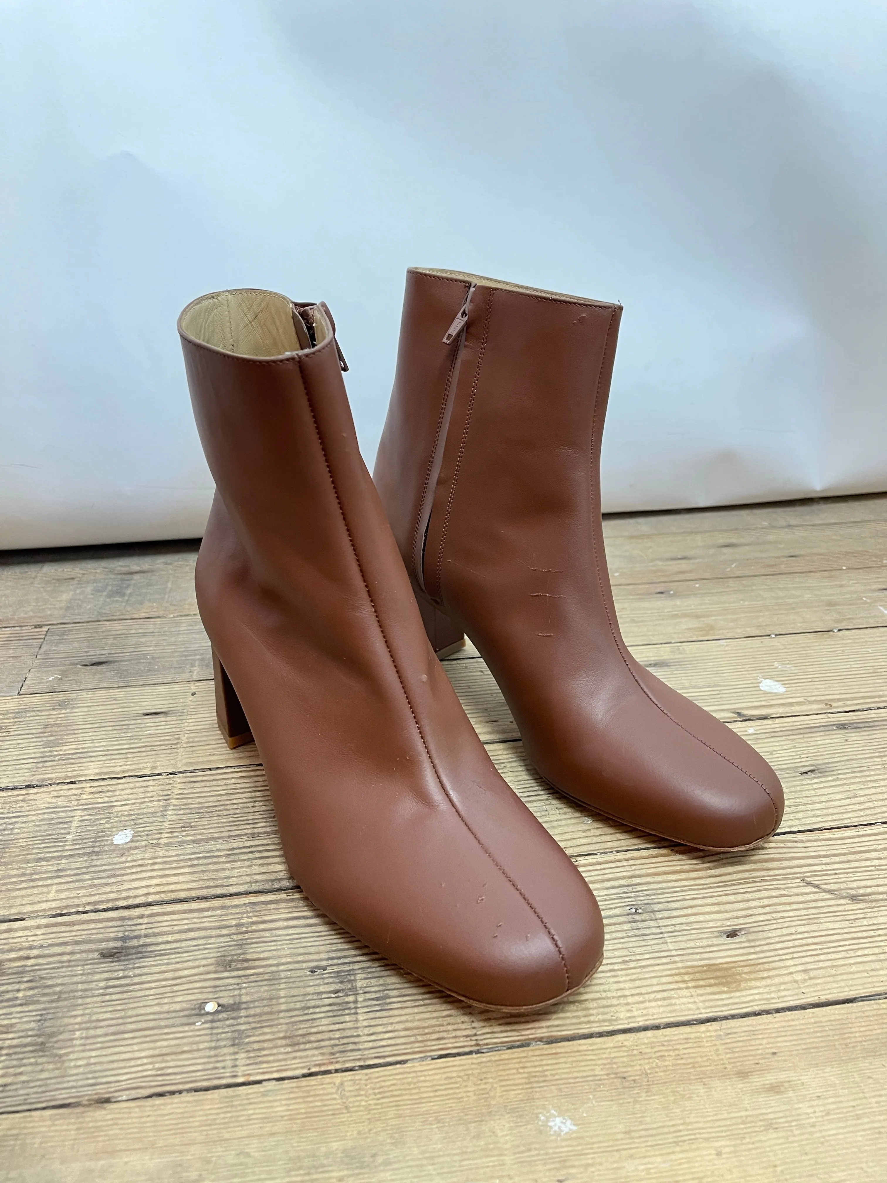 Maryam Nassir Zadeh Brown Leather Agnes Boot (39)