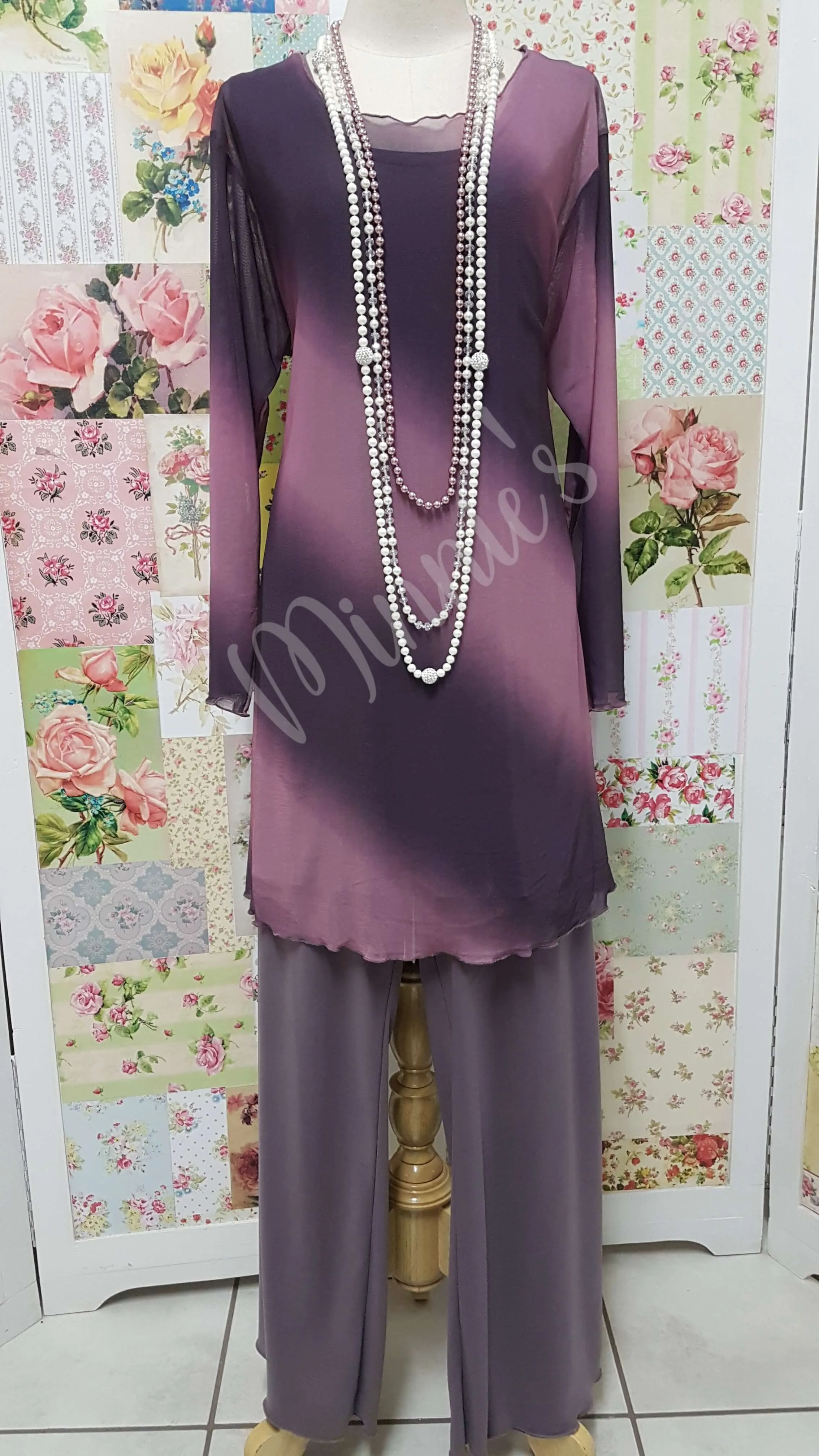 Mauve & Dusty Pink Top CH0166