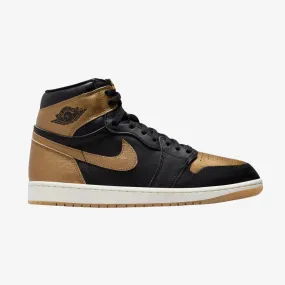 mens jordan 1 retro high og (black/metallic gold)