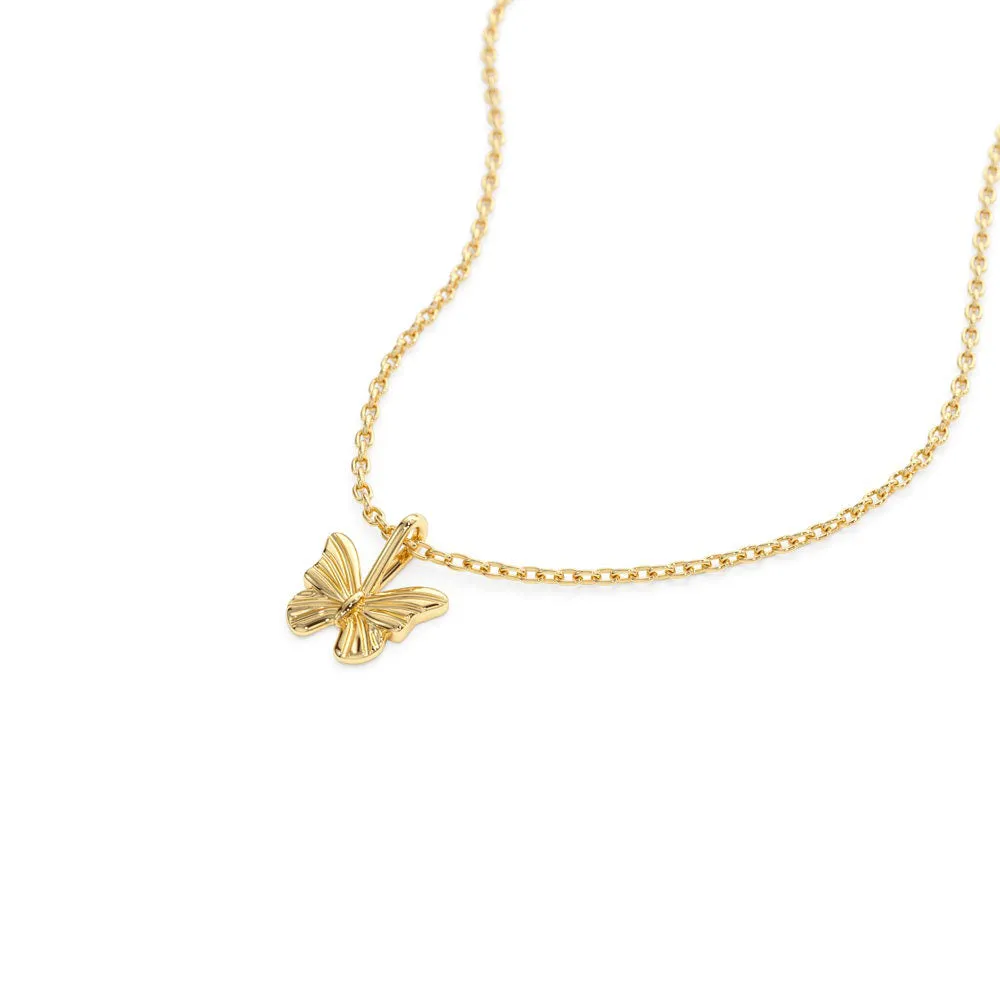 Minimalist Butterfly Charm Necklace