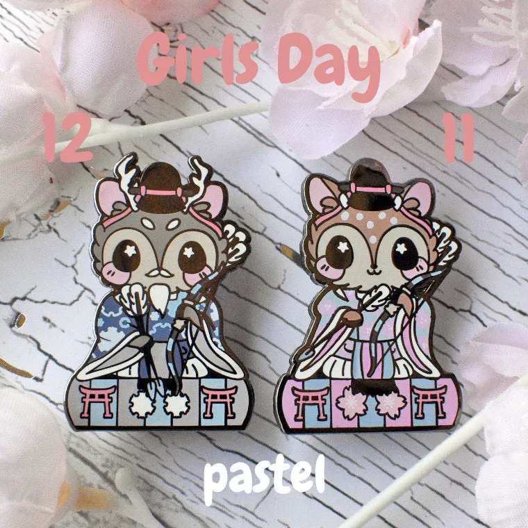 Minister Buck: Girl's Day Animal Enamel Pins