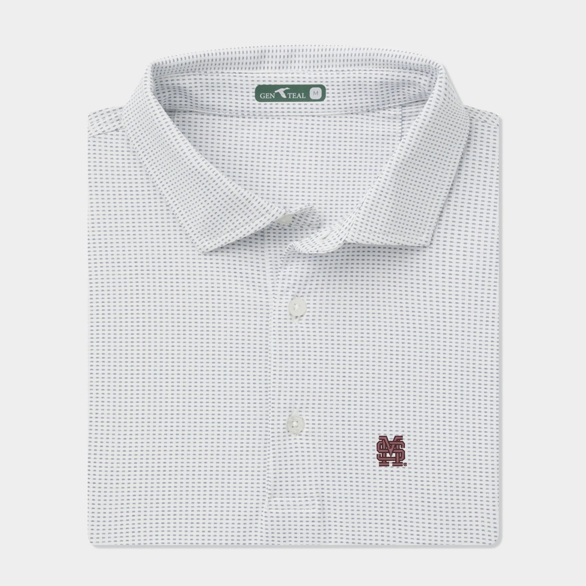 Mississippi State MS Textured Jacquard brrrº Polo