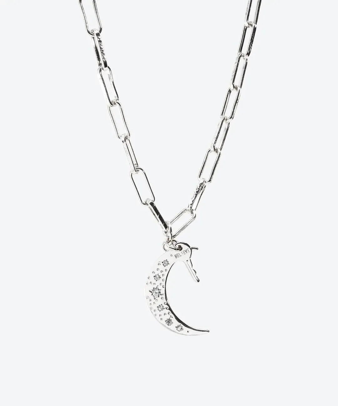 Moon Pendant   Mini Key Necklace