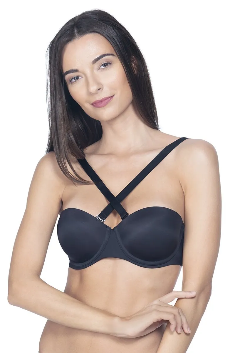 Multiway Padded Wired Bra - Black