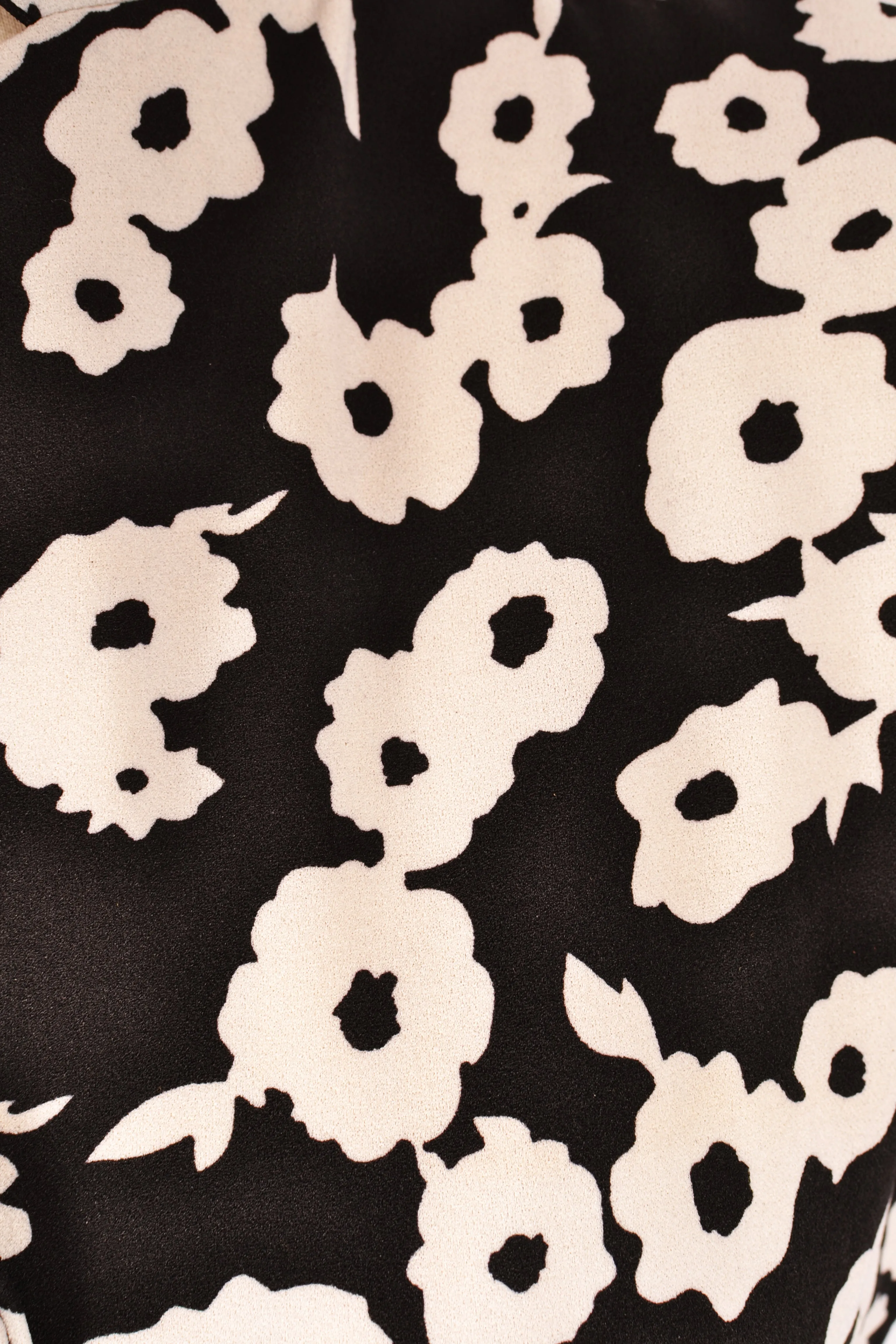 Naomi Black & White Floral Shirt Dress