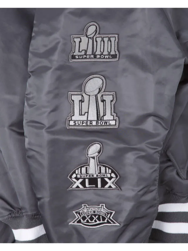 NEW ENGLAND PATRIOTS X ALPHA X NEW ERA MA-1 BOMBER JACKET