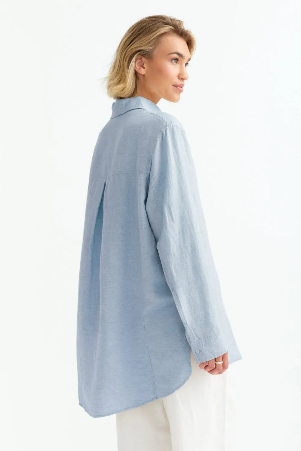 Oversized Straight Fit Linen Shirt