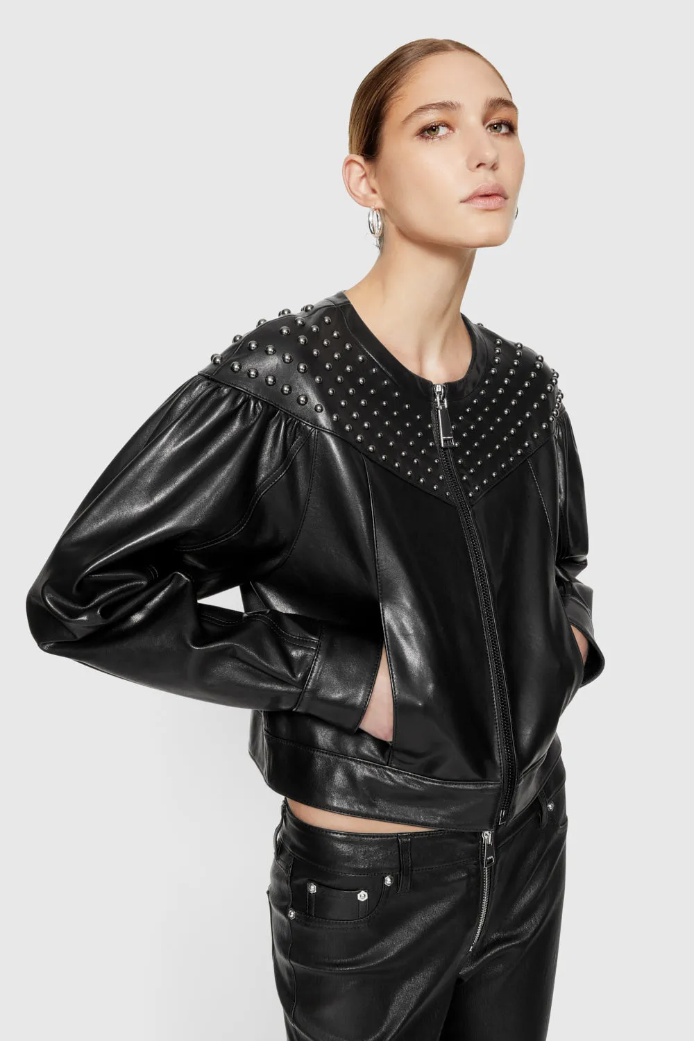 Ozzy Studded Leather Jacket