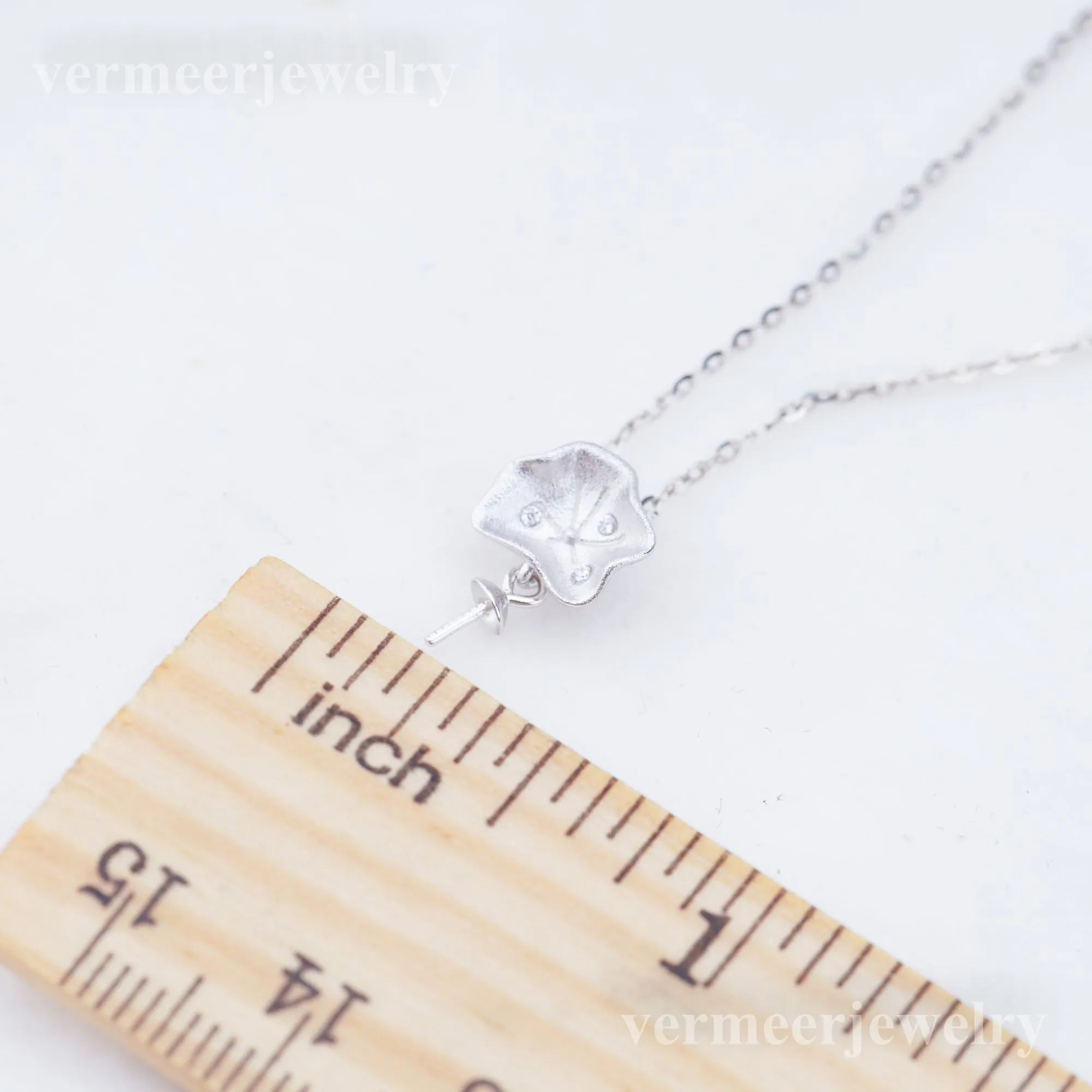 P011029 DIY 6-8mm Natural Freshwater pearl pendant accessory 925 sterling silver engagement jewelry necklace for women