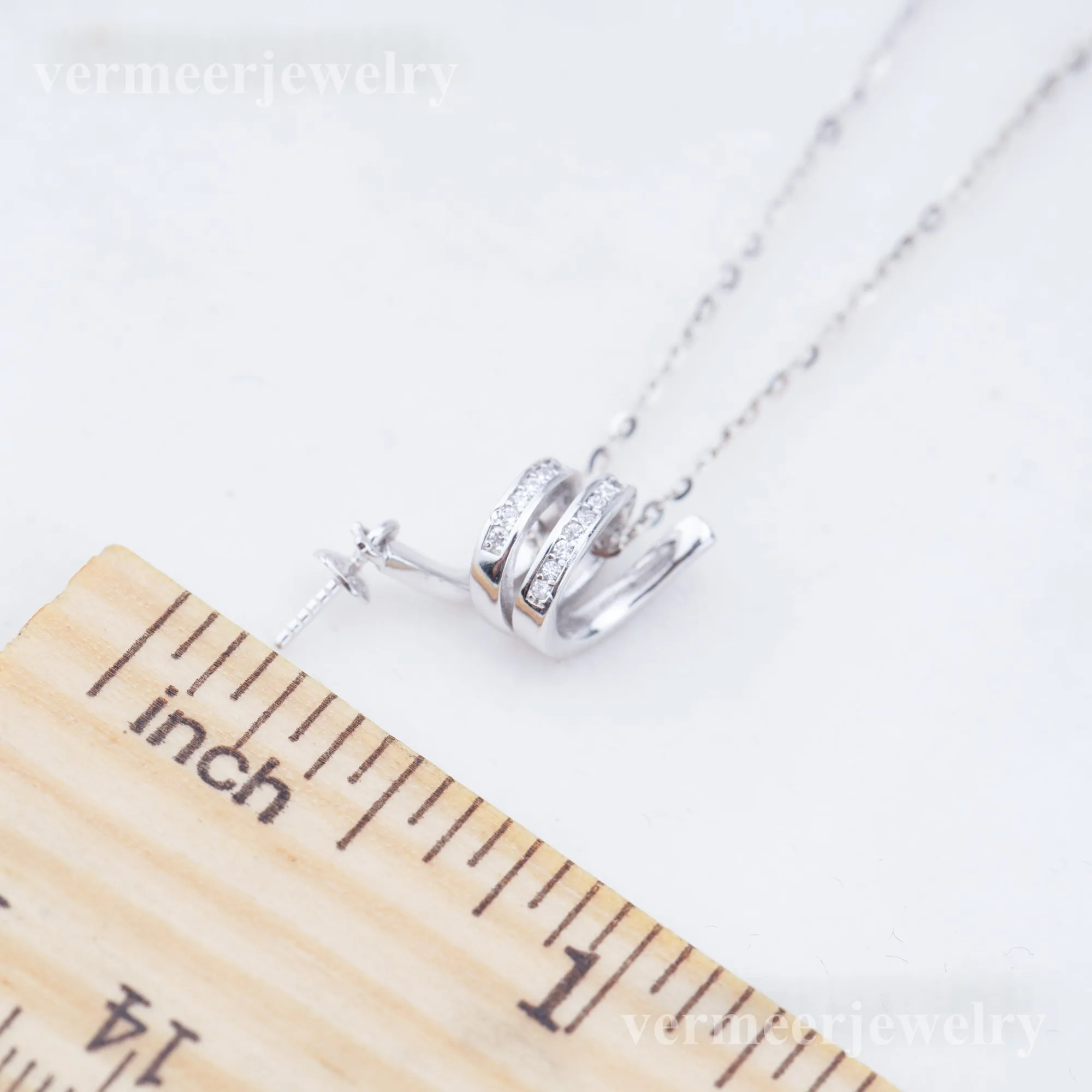 P011039 DIY 6-8mm Natural Freshwater pearl pendant accessory 925 sterling silver engagement jewelry necklace for women