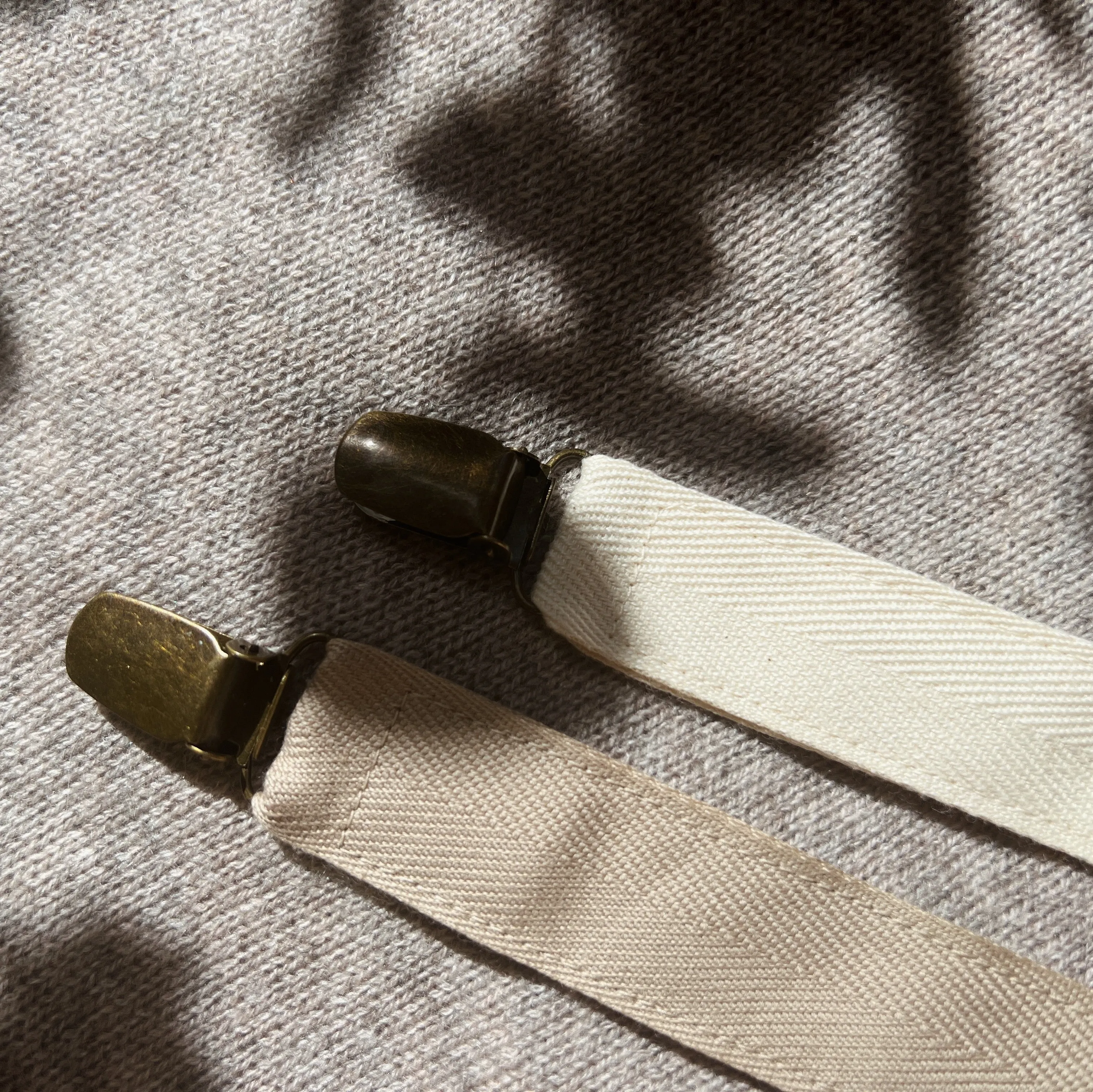 Pacifier clip - 100% Natural cotton - Handmade