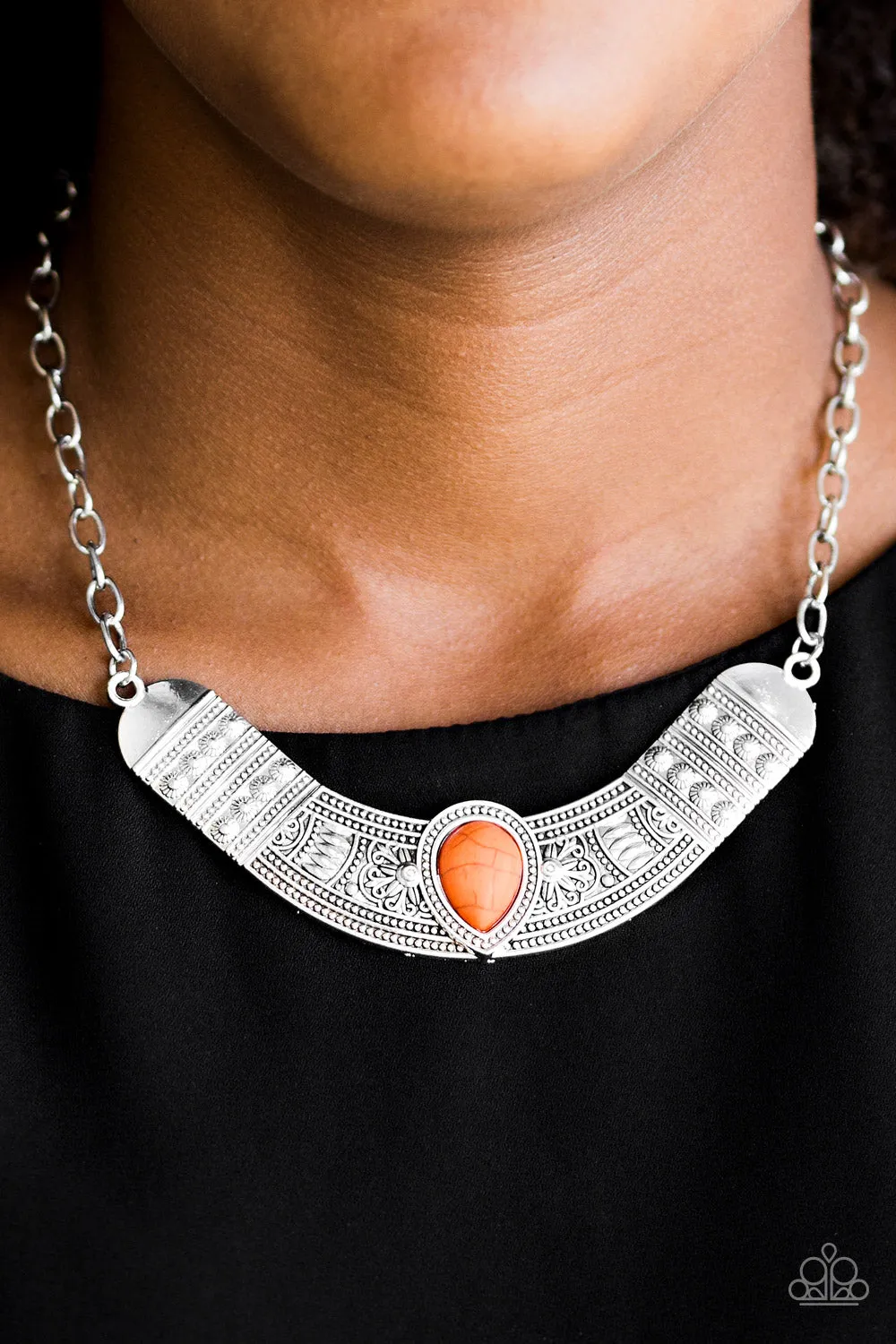 Paparazzi Accessories  - Very Venturous - #N271 Peg -  Orange Necklace