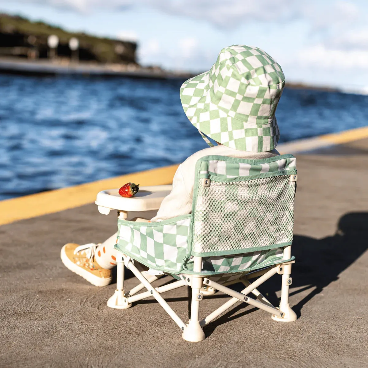 Parker Portable Baby Chair - Green Checker