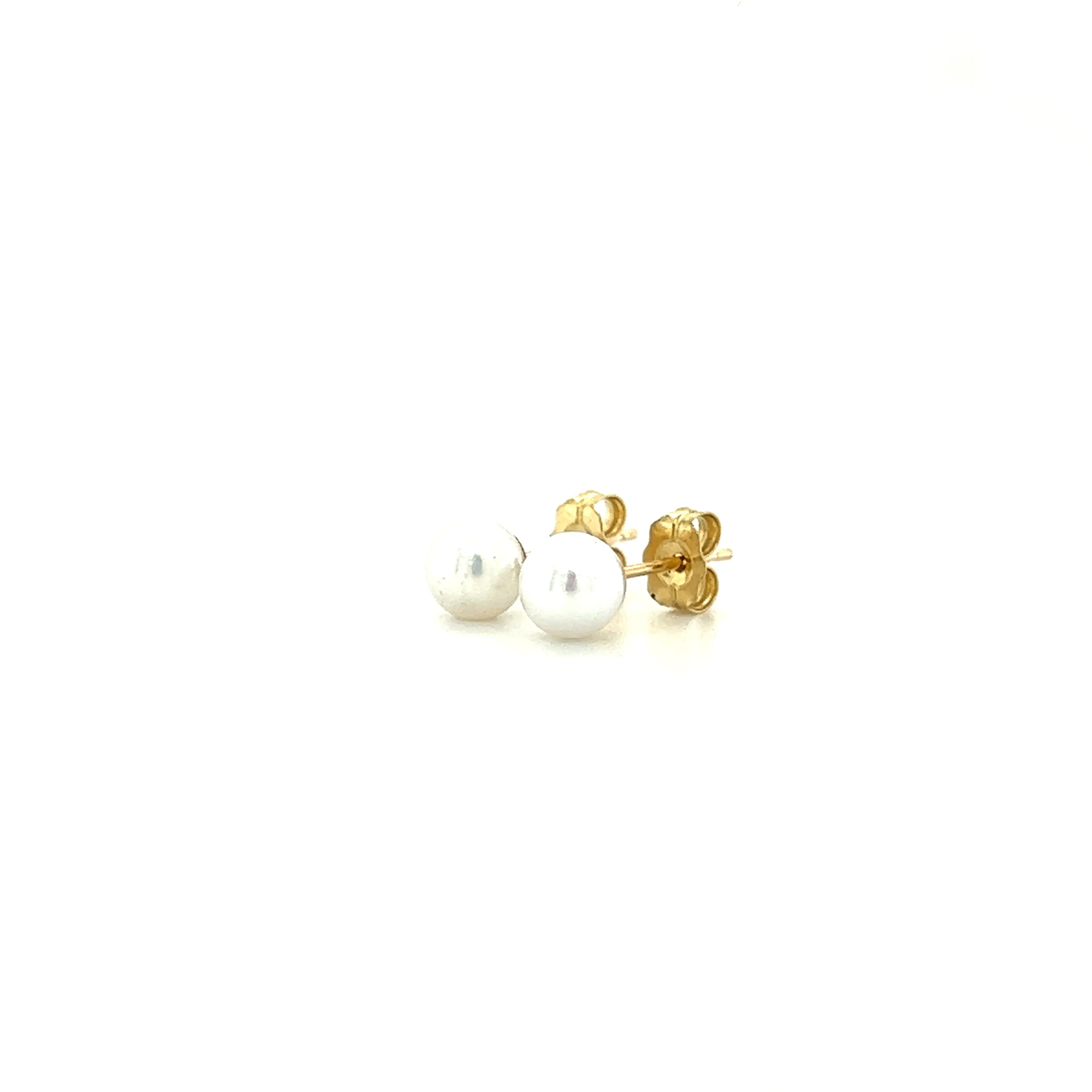 Pearl 5mm Stud Earrings in 14K Gold