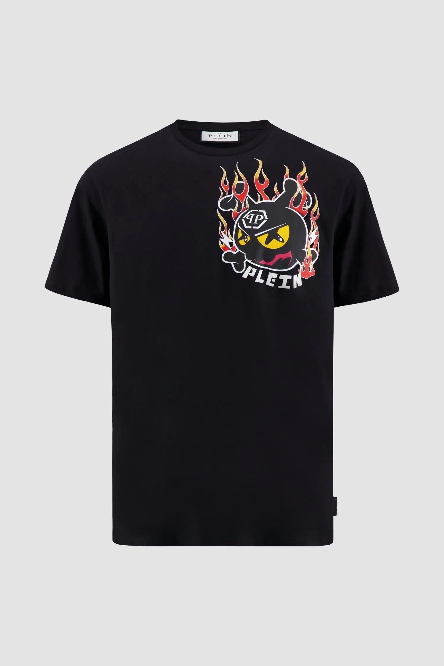 Philipp Plein Black Round Neck SS T-shirt