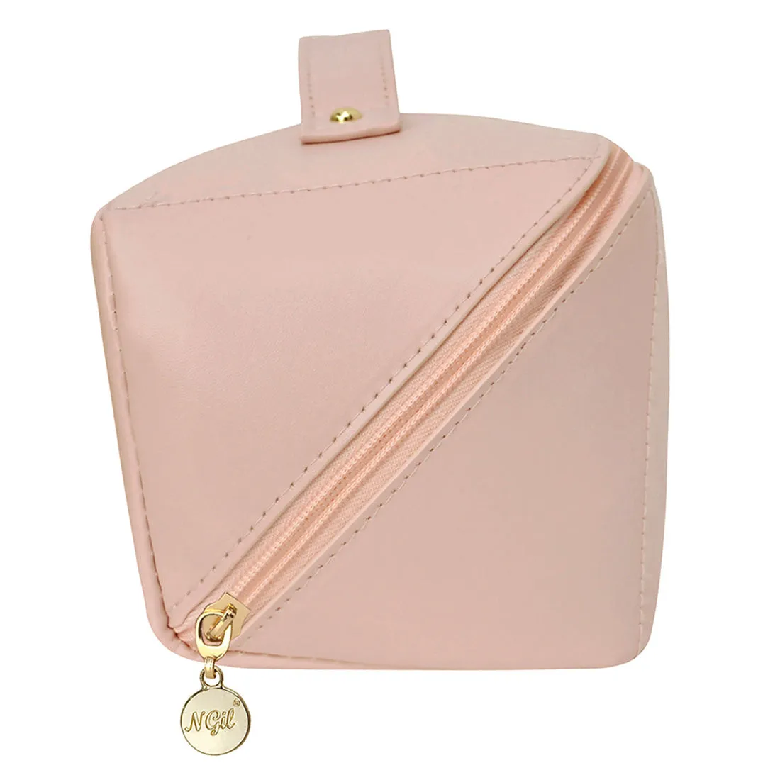 Pink NGIL Medium Faux Leather Travel Toiletry